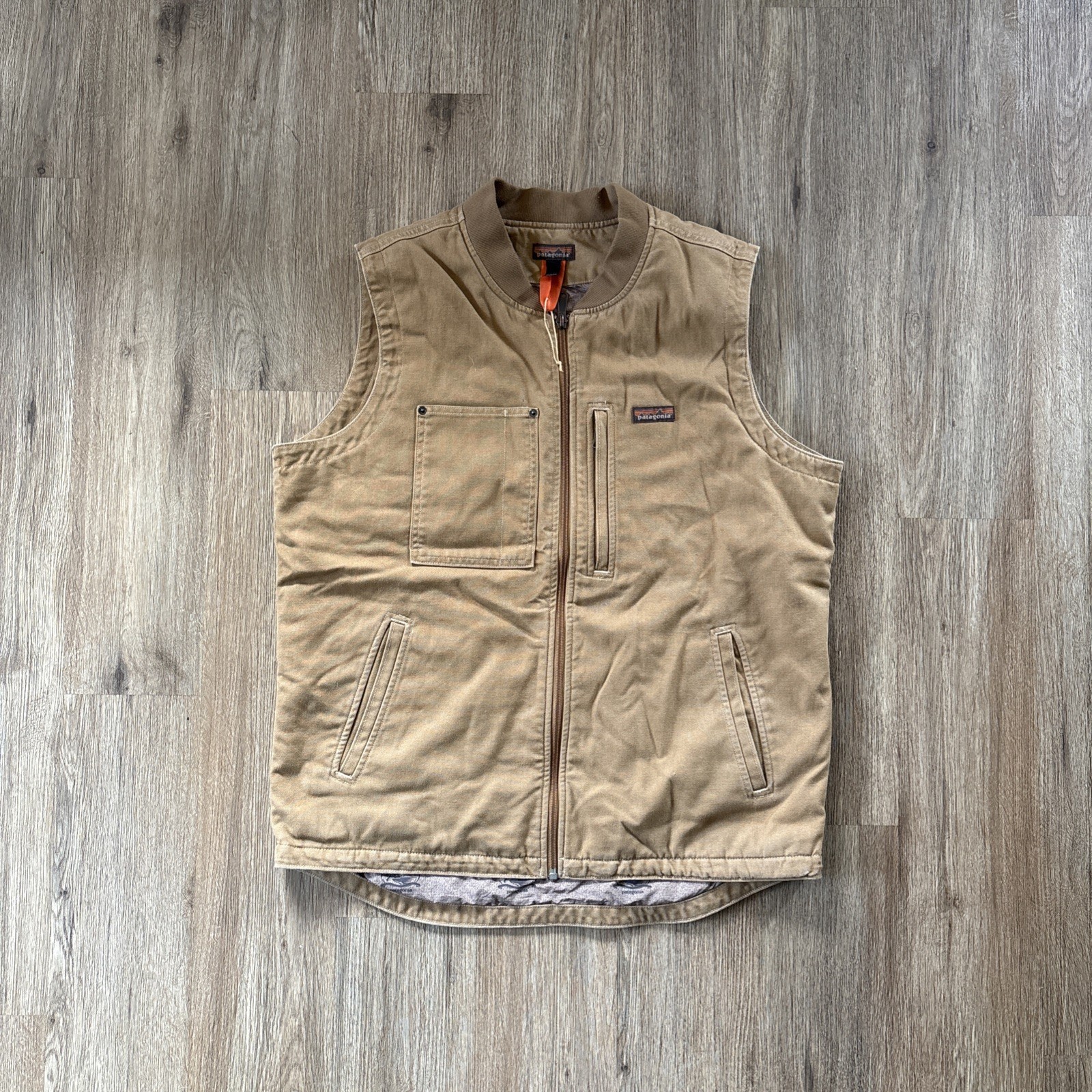 Patagonia Men’s All Season Hemp Work Vest Coriander Brown Large New W/out Tags