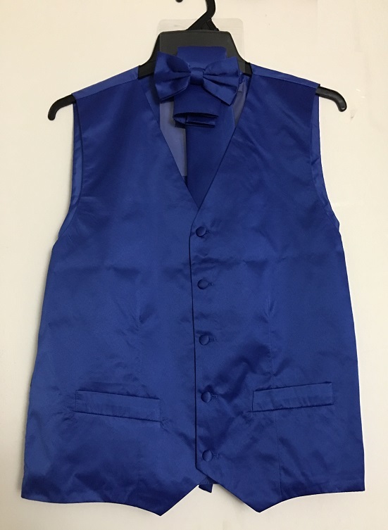Men’s Tuxedo Vest 4 Piece Set #004 – Vest with Bow Tie Hanky and Neck Tie
