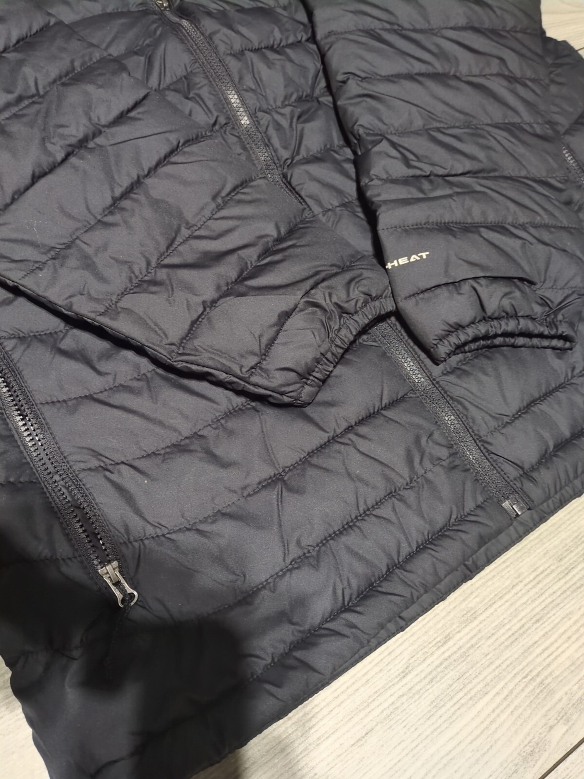MENS Columbia White Out Omni Heat SILVER DOT Puffer Jacket Black Sz XL Tall XLT