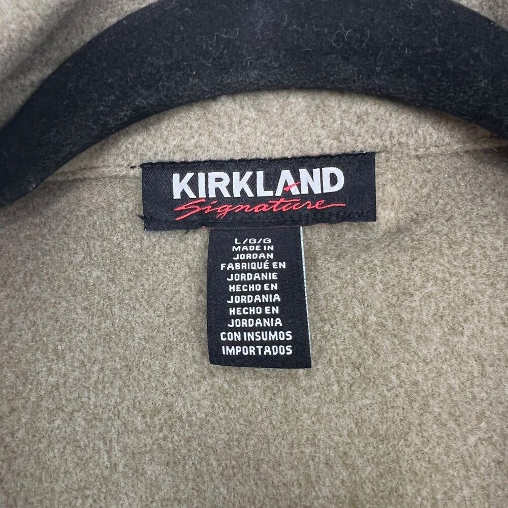 Kirkland Signature Tan Soft Fleece Flap Pocket Shacket Shirt Jacket Men Large