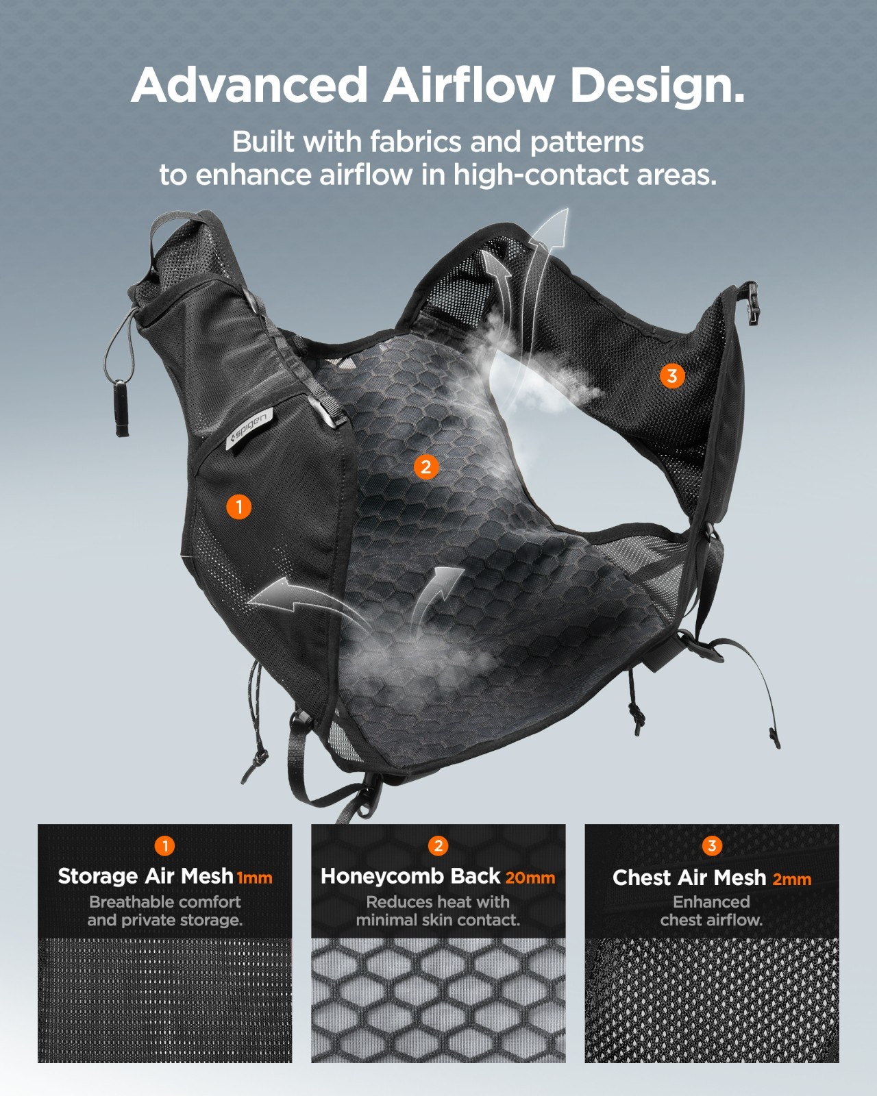 Spigen Dynamic Shield™ Running Vest Reflective Lightweight Multi-Pocket