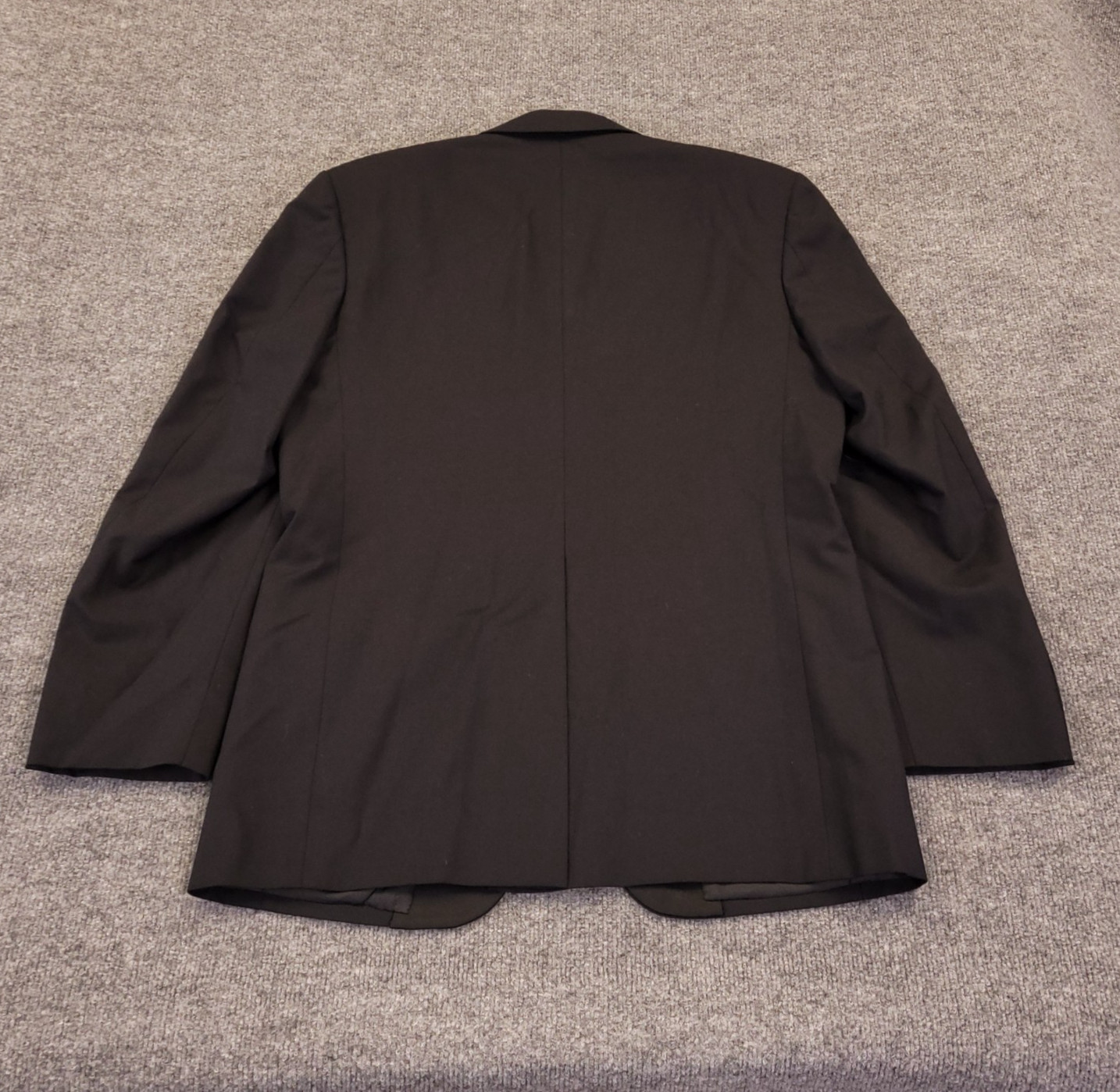 Pierre Balmain Mens Tuxedo Jacket 38R Black Wool Satin Peak Lapel Formal Blazer