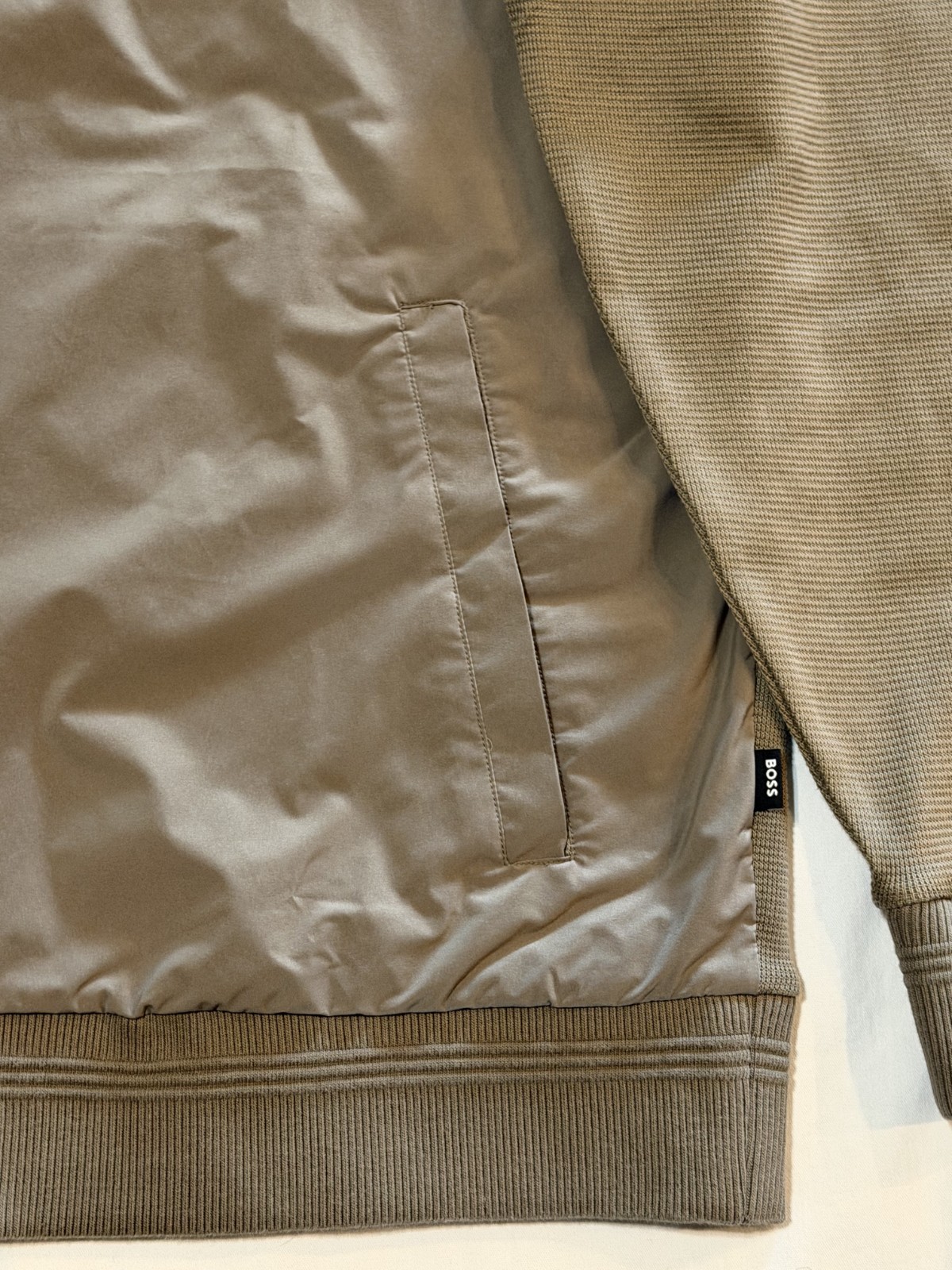NWT-Hugo Boss H-Shepherd full zipper cotton blend jacket Open Brown-2XL-$228.00