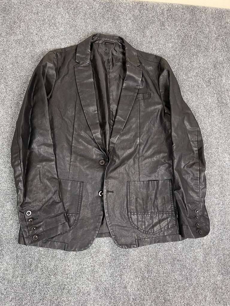 Diesel Jacket Mens XL X-Large Black Cotton Nylon Notch Pockets Blazer Utility