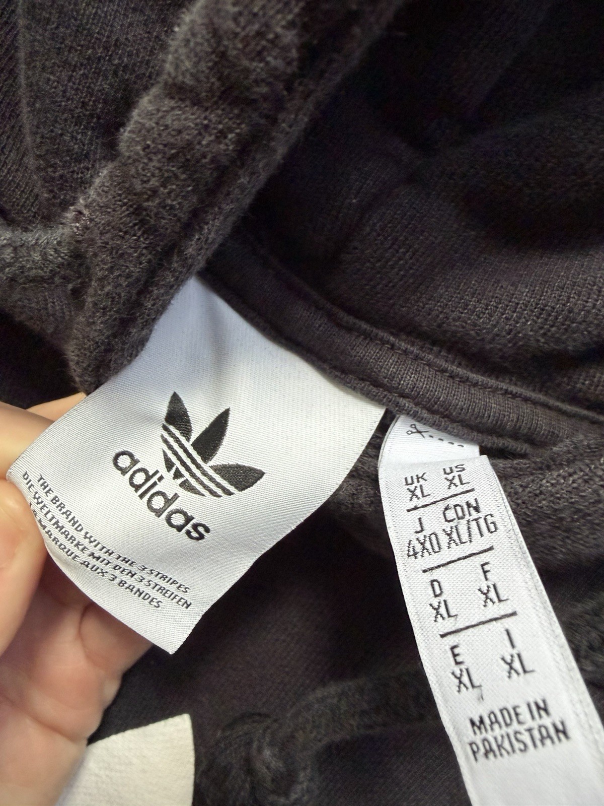 Adidas Originals Trefoil Hoodie Men’s XL Black Pullover Sweatshirt Logo