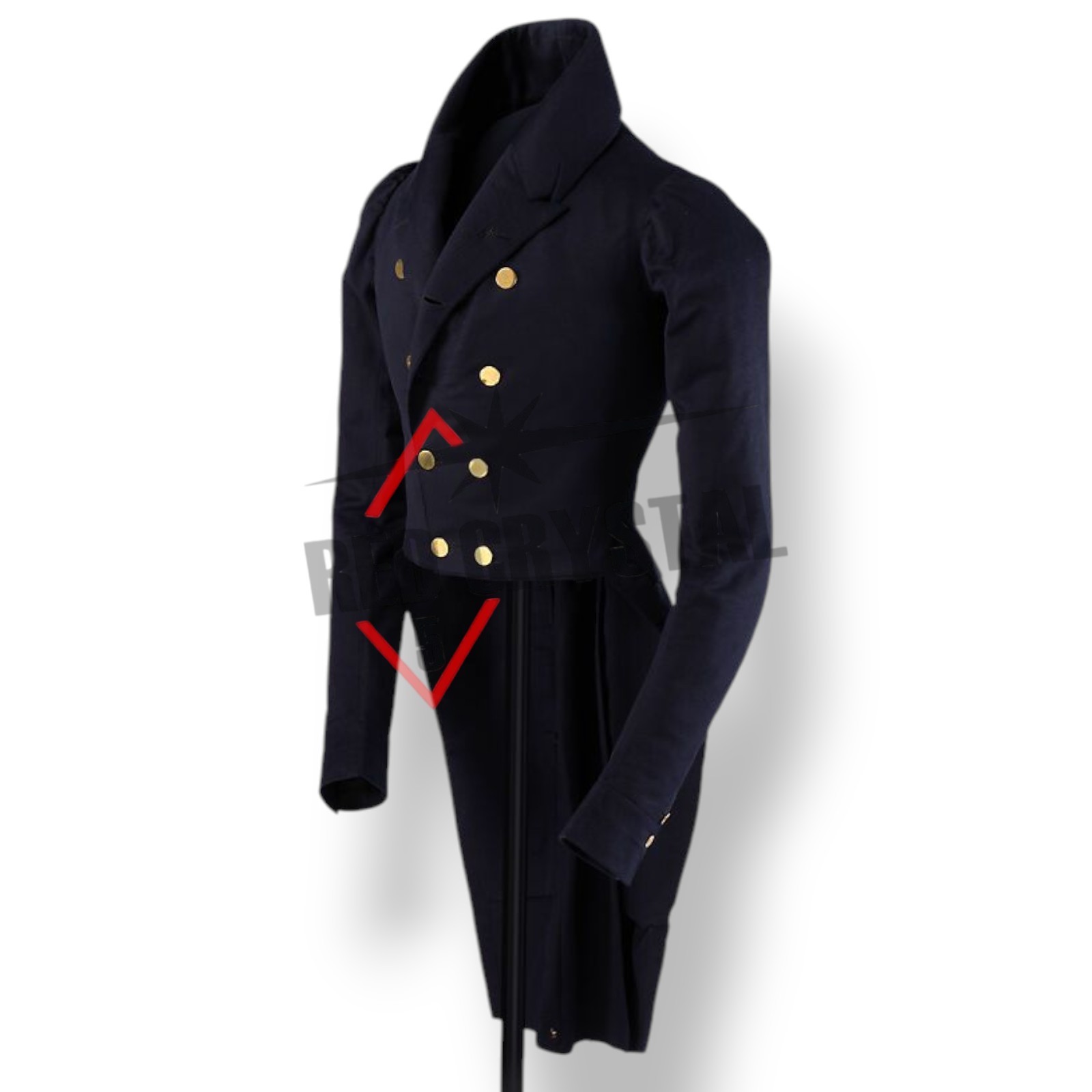 Navy Blue Wool Regency Tailcoat: Men’s1810-1830 Jacket