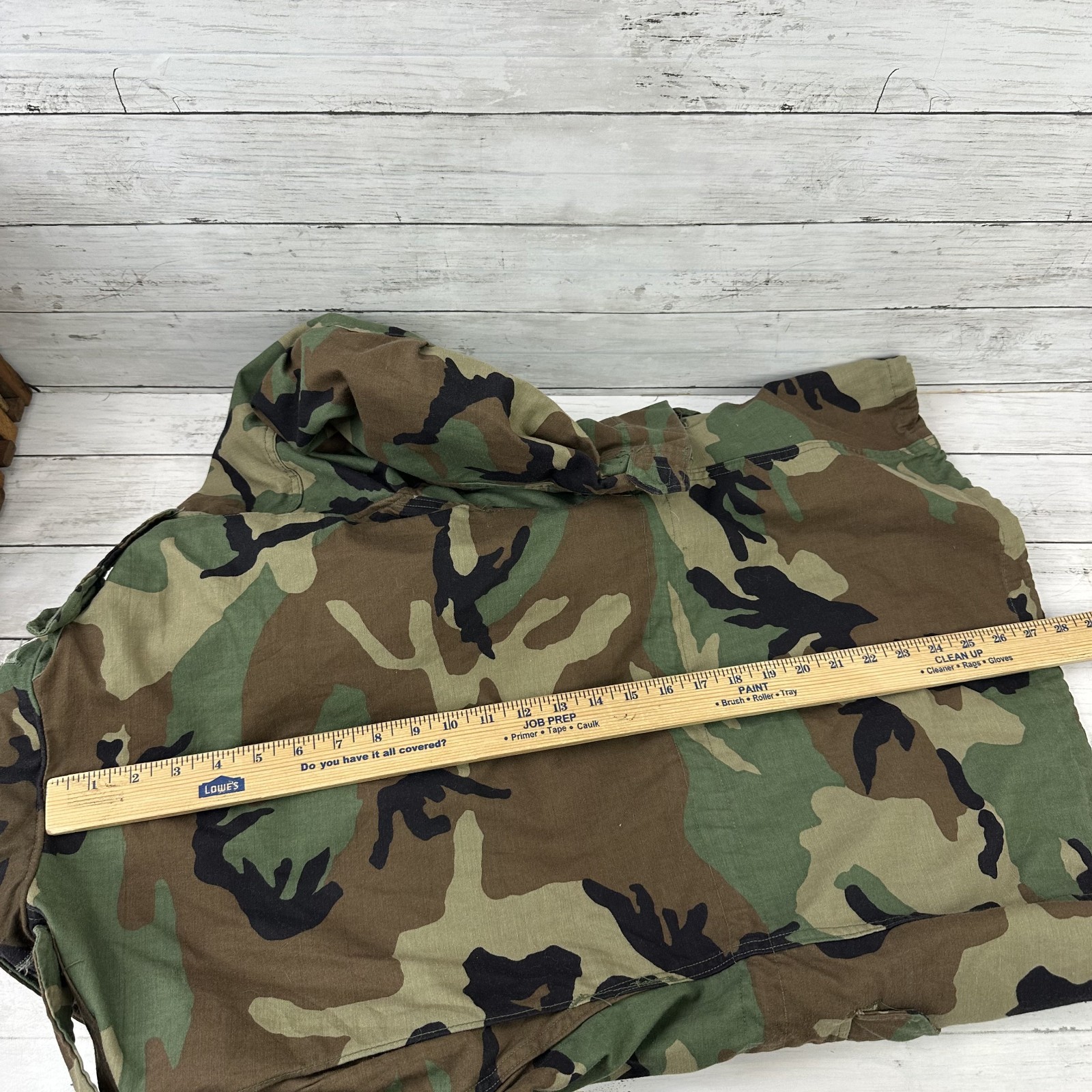 US Military Cold Weather Field Coat Jacket Men Small Short Green Camo Hooded