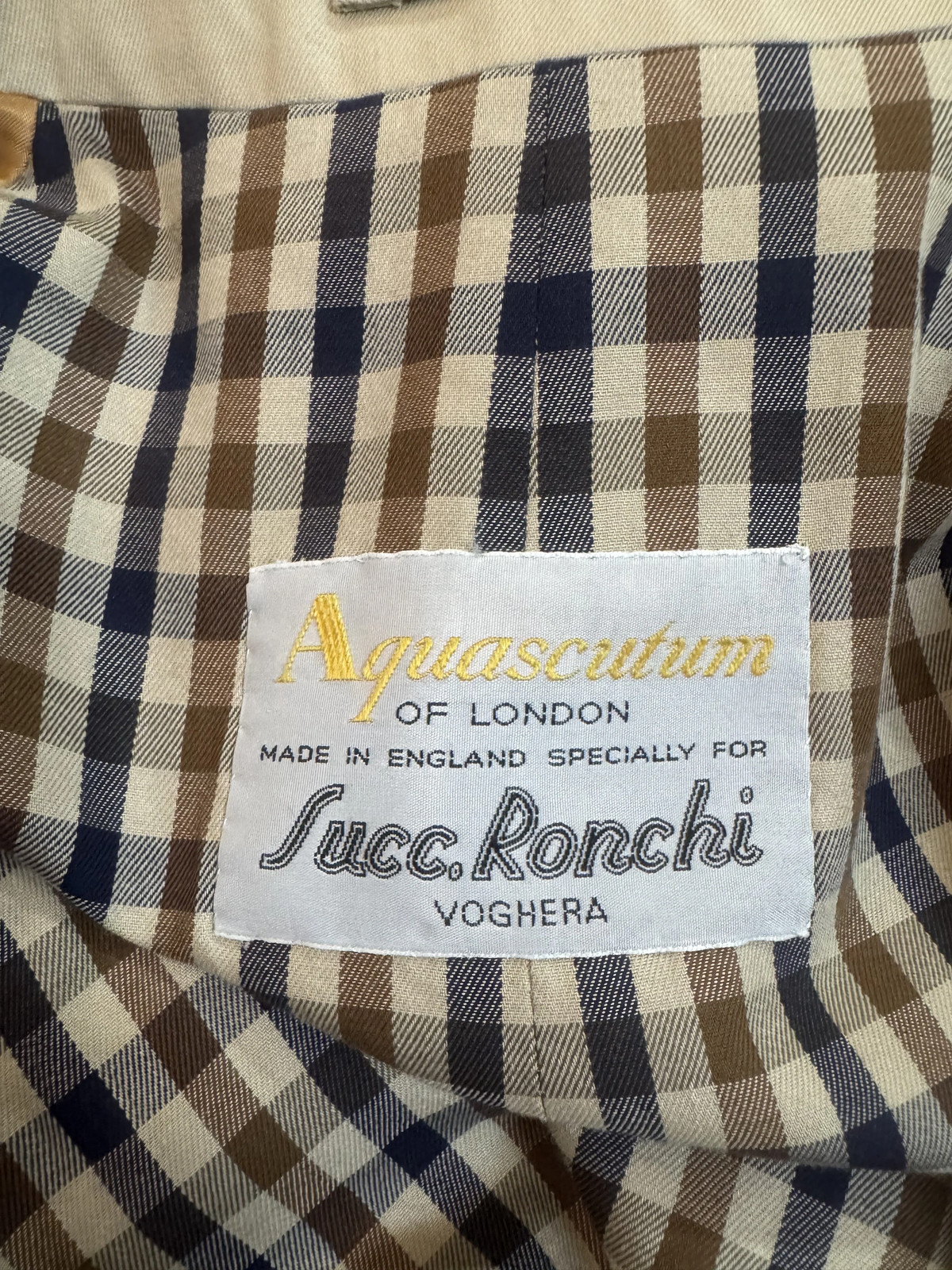 Aquascutum Beige Cotton Trench