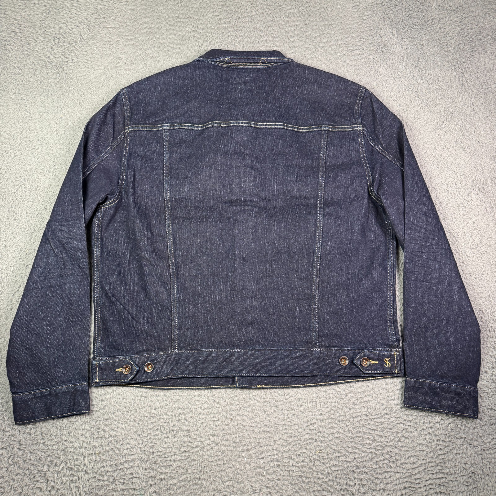 Todd Snyder Denim Jacket Mens XL Indigo Rinse Dark Blue Trucker Pockets NEW