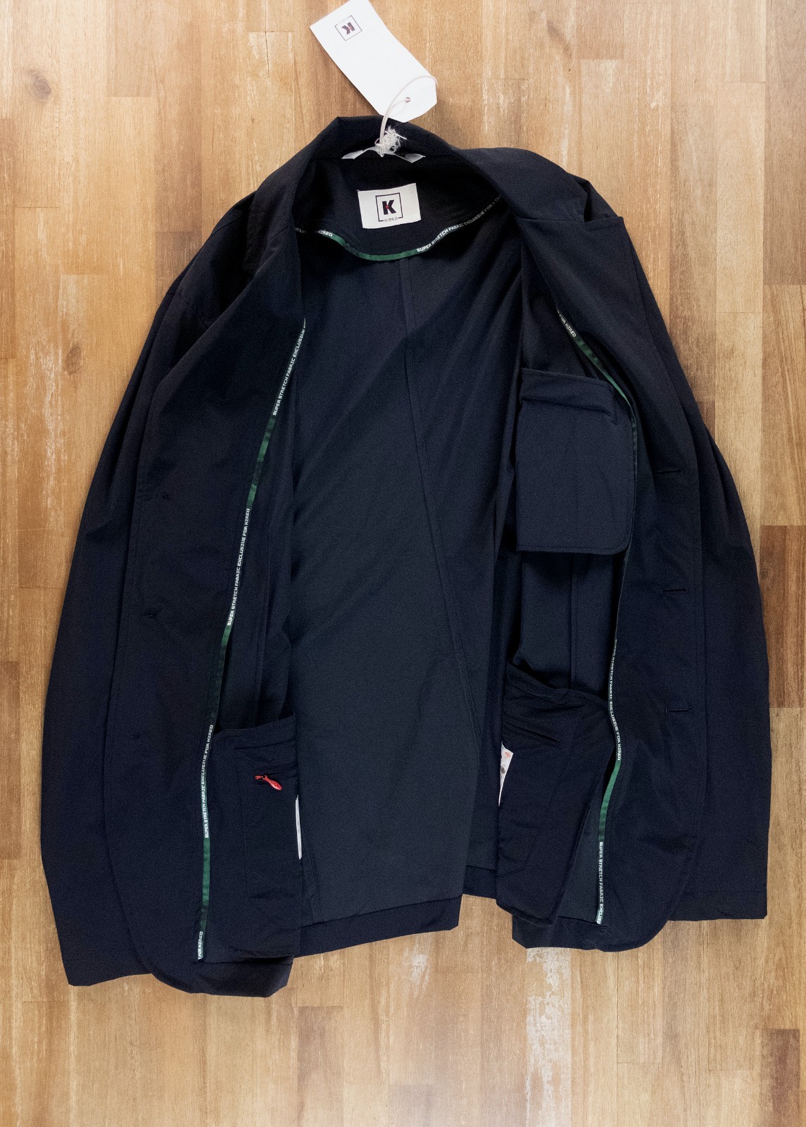 (NO CUSTOMS TAX) KIRED by Kiton Kenji navy blue lightweight nylon jacket XXL