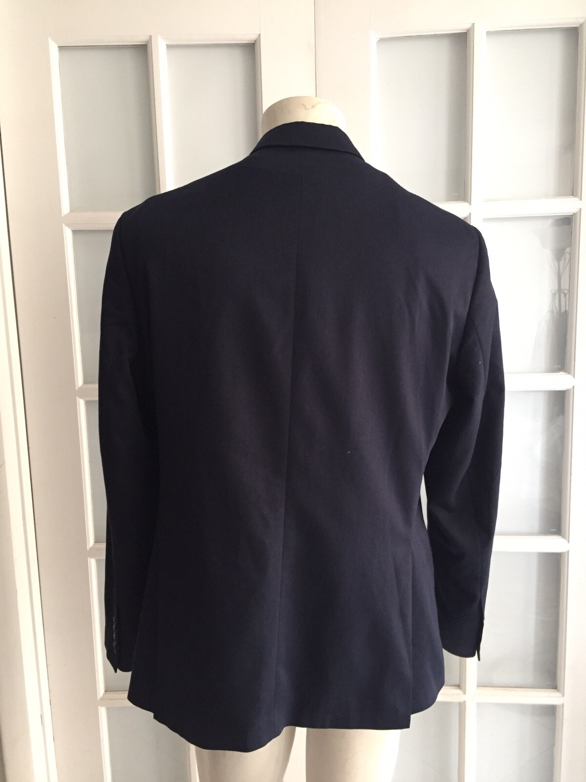 NEW ZARA MAN Navy Blue STRIPED SUIT JACKET BLAZER Long Sleeve Size 36 #B1211