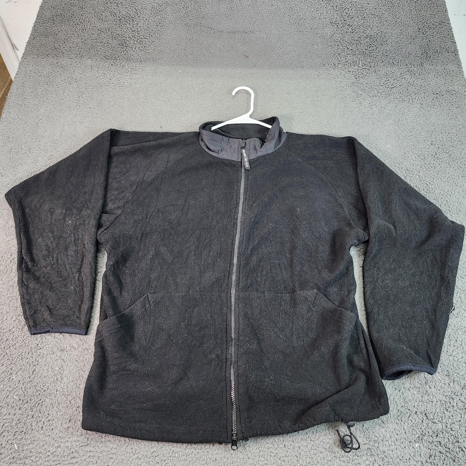 Advantage Wear & Gear Jacket Mens Large Black Full Zip Made In USA Workwear