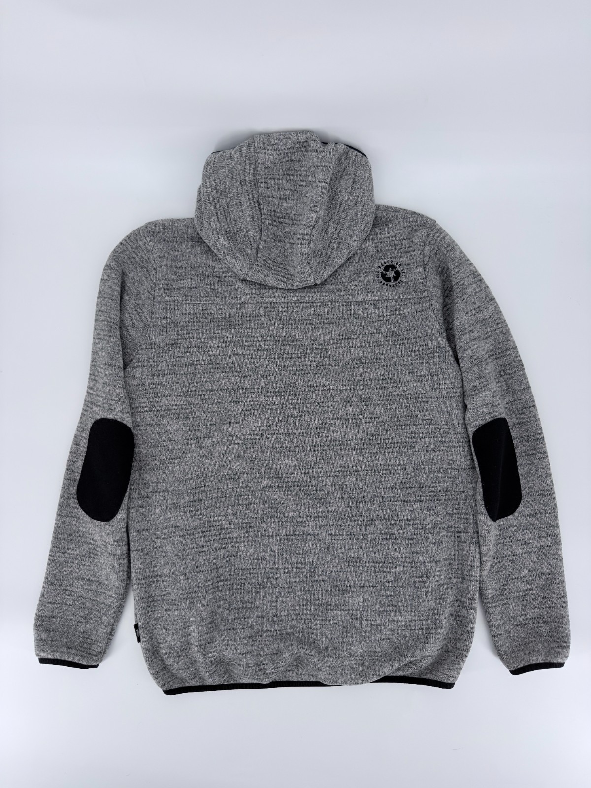 Picture Organic Marco Polartec Hooded Fleece Jacket Mens L Gray Full Zip