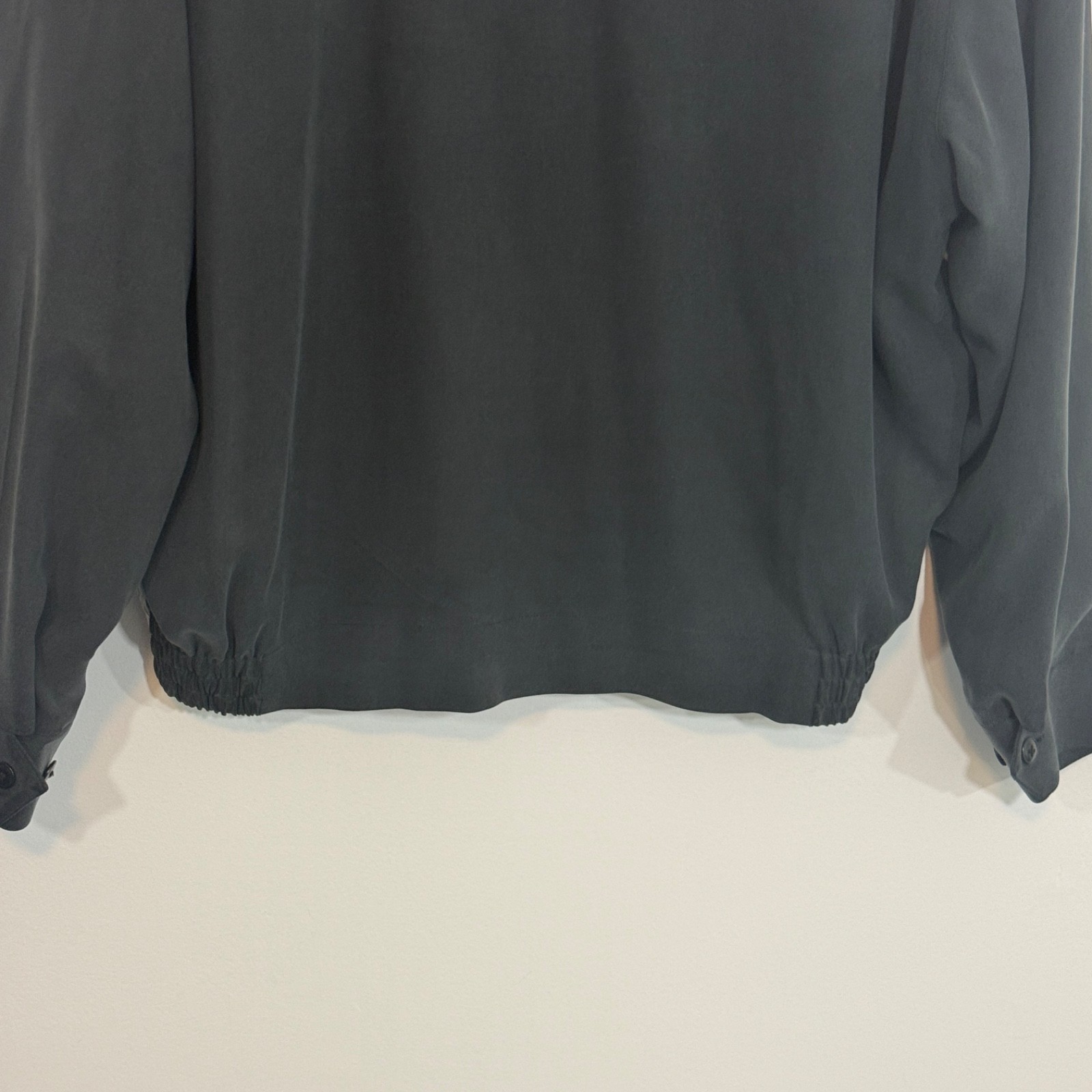 Nat Nast Men Jacket M Black Silk Luxury 1946 Vintage Square Bomber Rockabilly