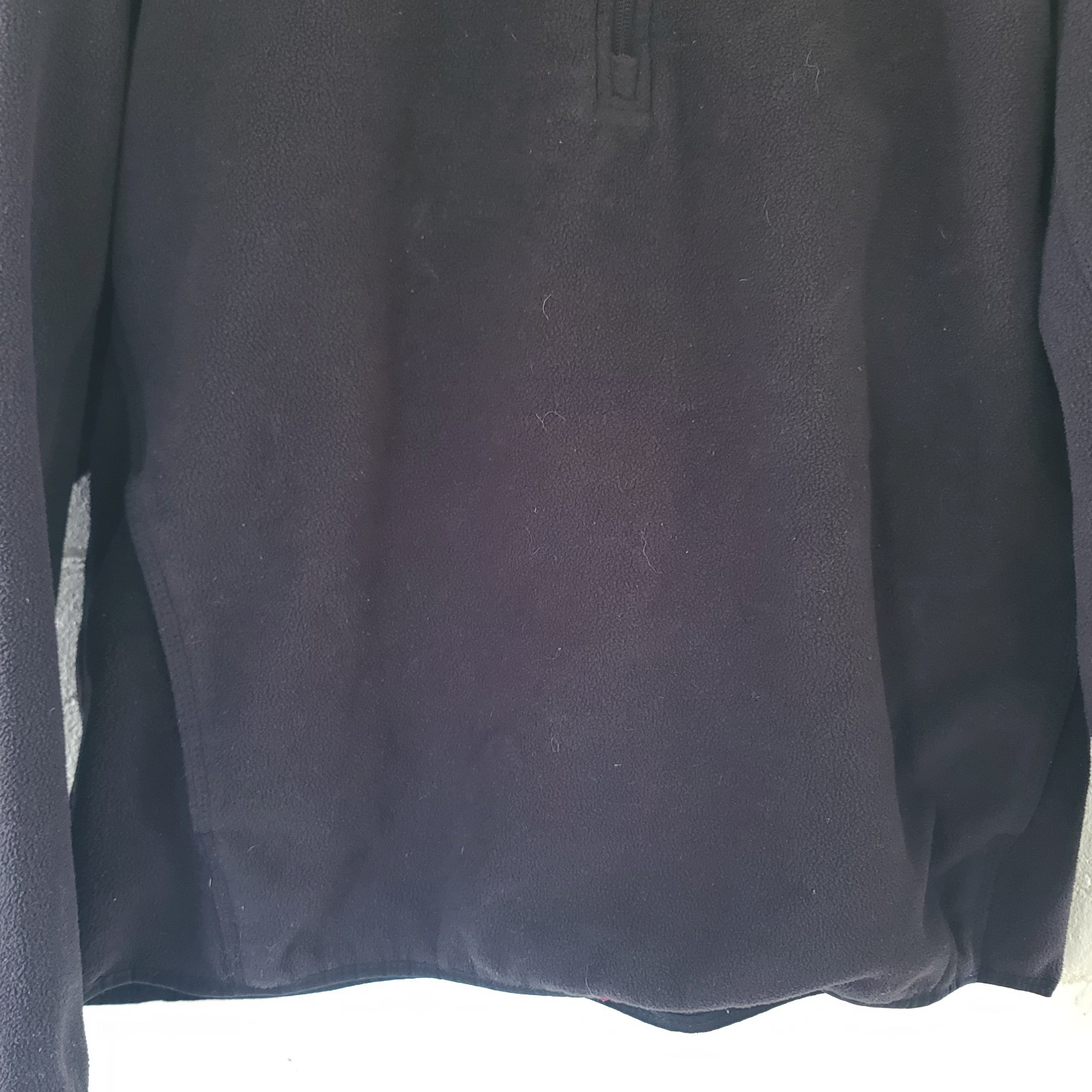 Timberland, Men Pullover Jacket Sz Medium Black Fleece 1/4 Zip Cangaroo Pocket