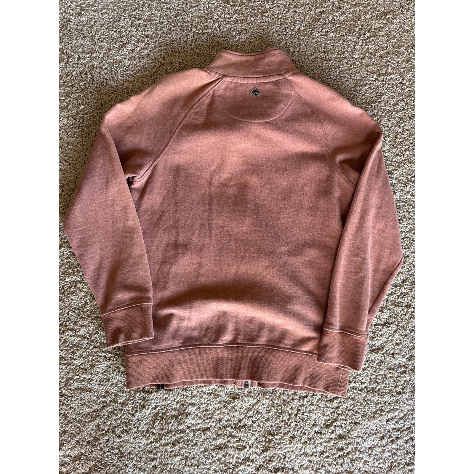 Prana Small Faded Cinnamon Full Zip Sweat Jacket