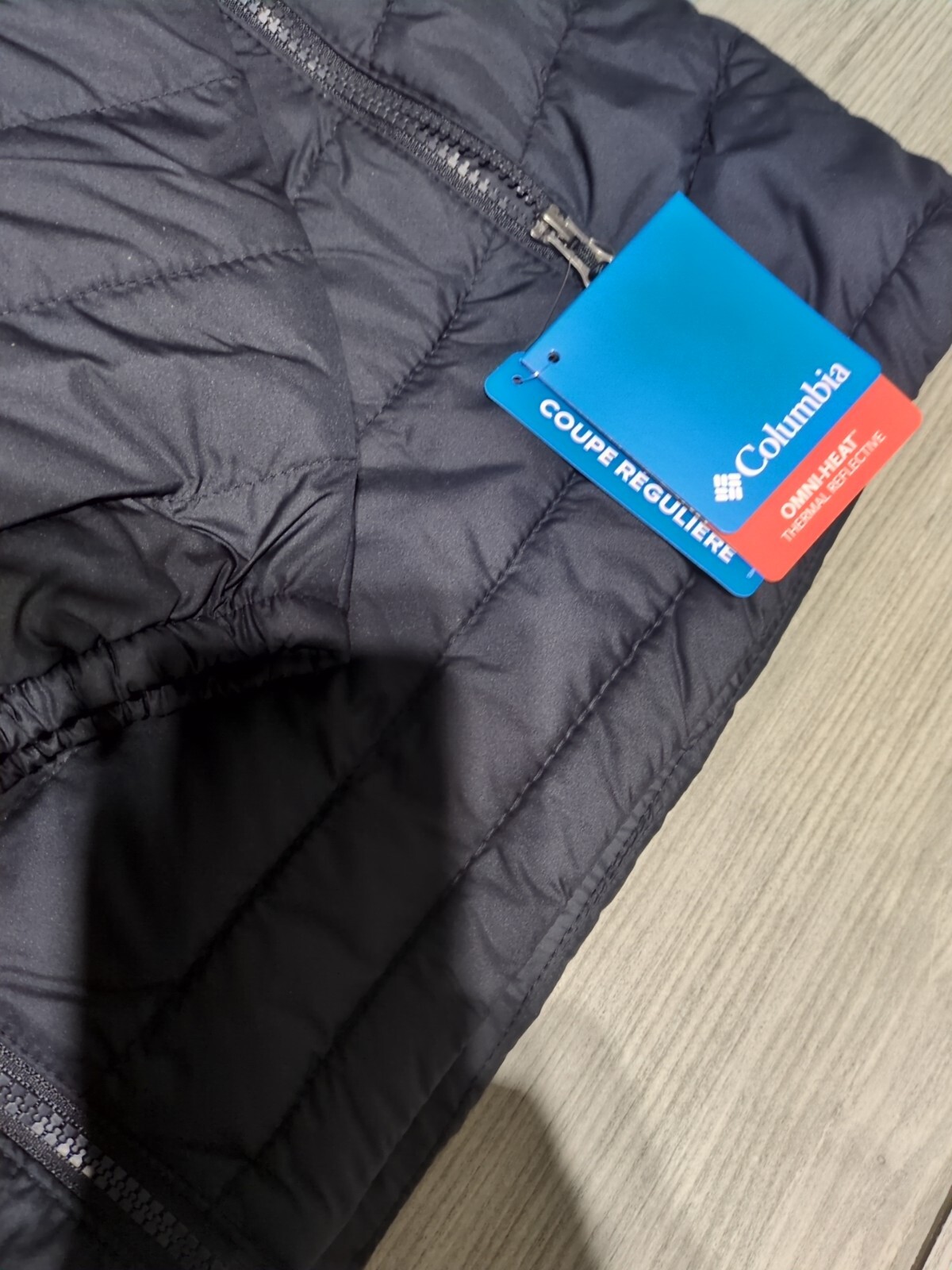 MENS Columbia White Out Omni Heat SILVER DOT Puffer Jacket Black Sz XL Tall XLT