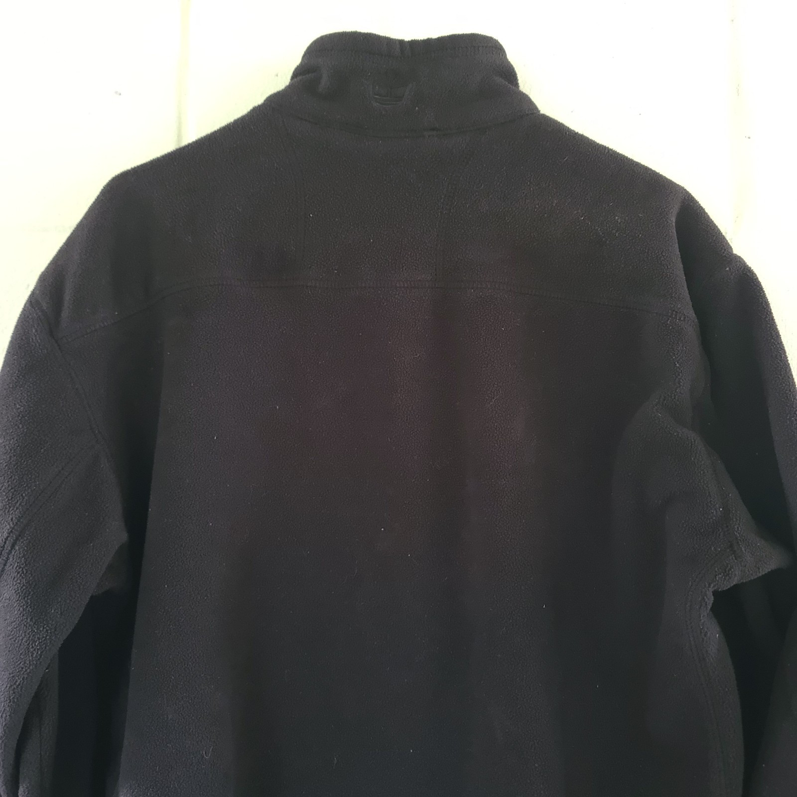 Timberland, Men Pullover Jacket Sz Medium Black Fleece 1/4 Zip Cangaroo Pocket