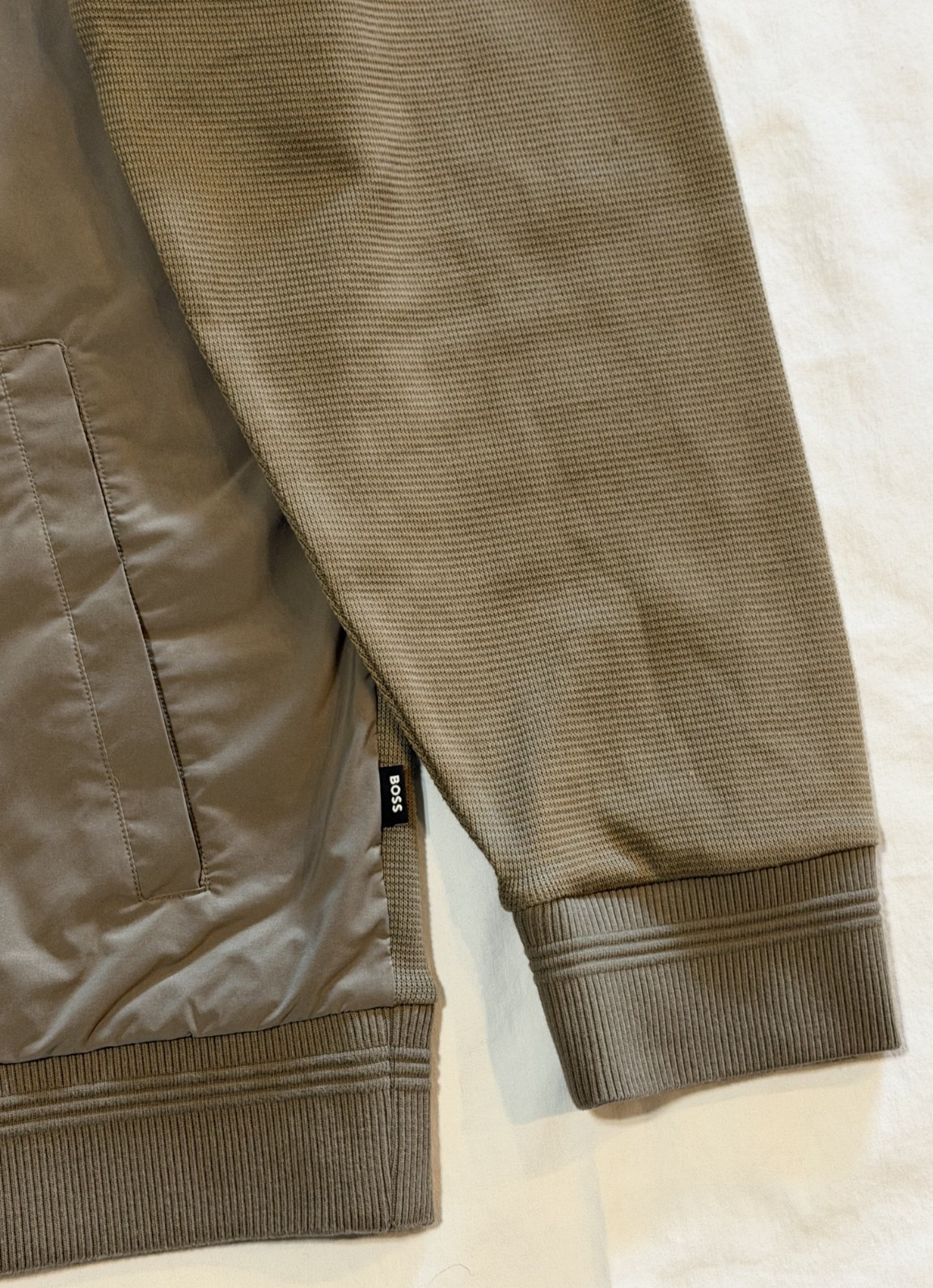 NWT-Hugo Boss H-Shepherd full zipper cotton blend jacket Open Brown-2XL-$228.00