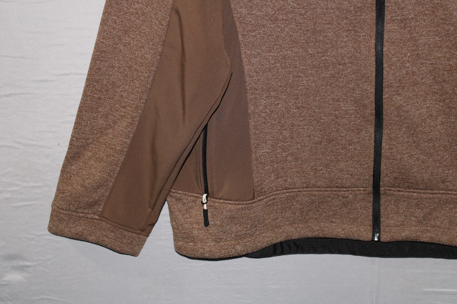 NRA Mens Brown Polyester/Cotton Full Zip Soft Shell Fleece Jacket Size 3XL