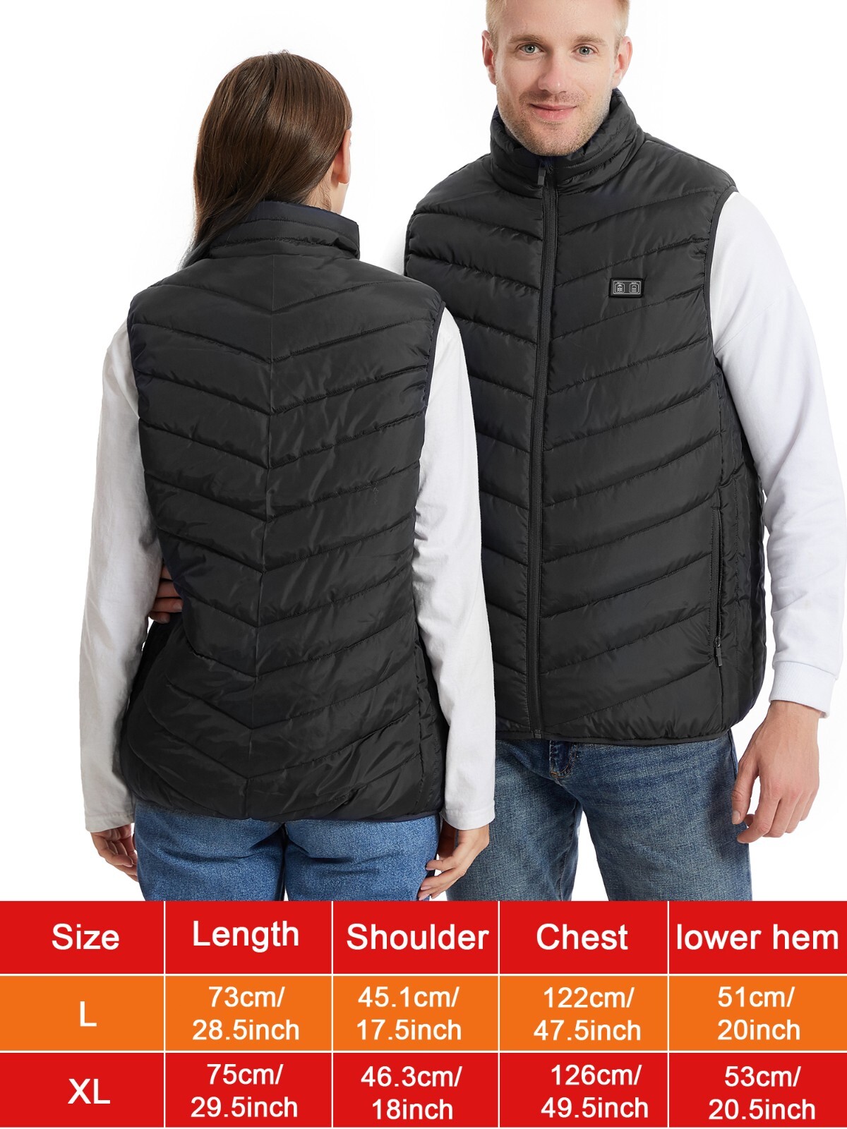 USB Heated Winter Vest for Men&Women- 9-Zone Thermal Jacket Ideal Christmas Gift