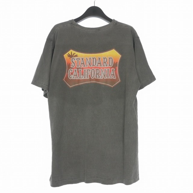 Standard California Sunset Shield Logo T-Shirt Black L Cotton Men