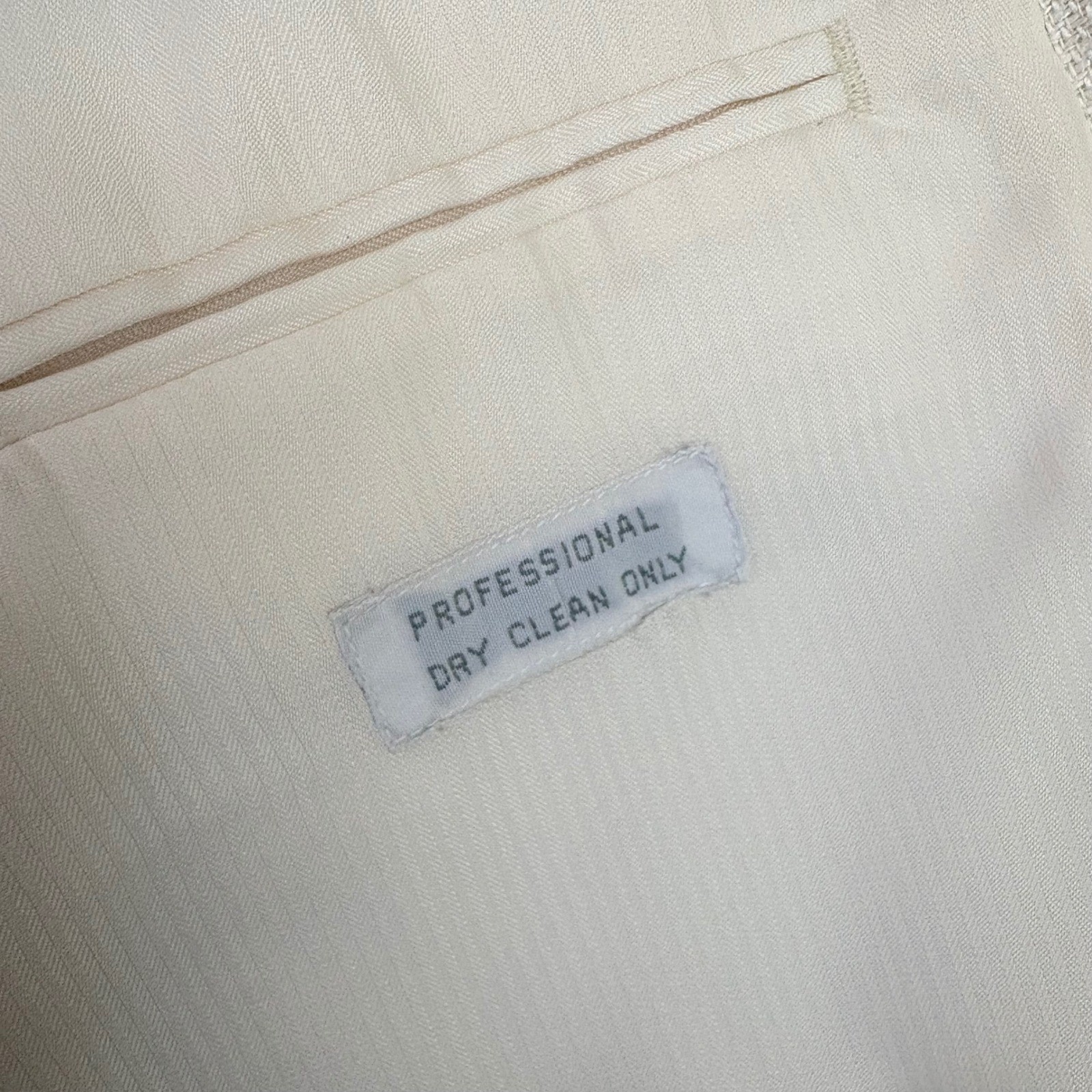 C&R Clothiers Mens 50R Off-White Raw Silk Blazer Two Button Sport Coat **Flaw