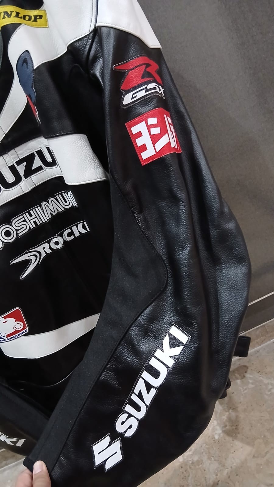 Suzuki GSXR Biker Motorcycle Leather Jacket Motorbike Sports Racing Men Jackets