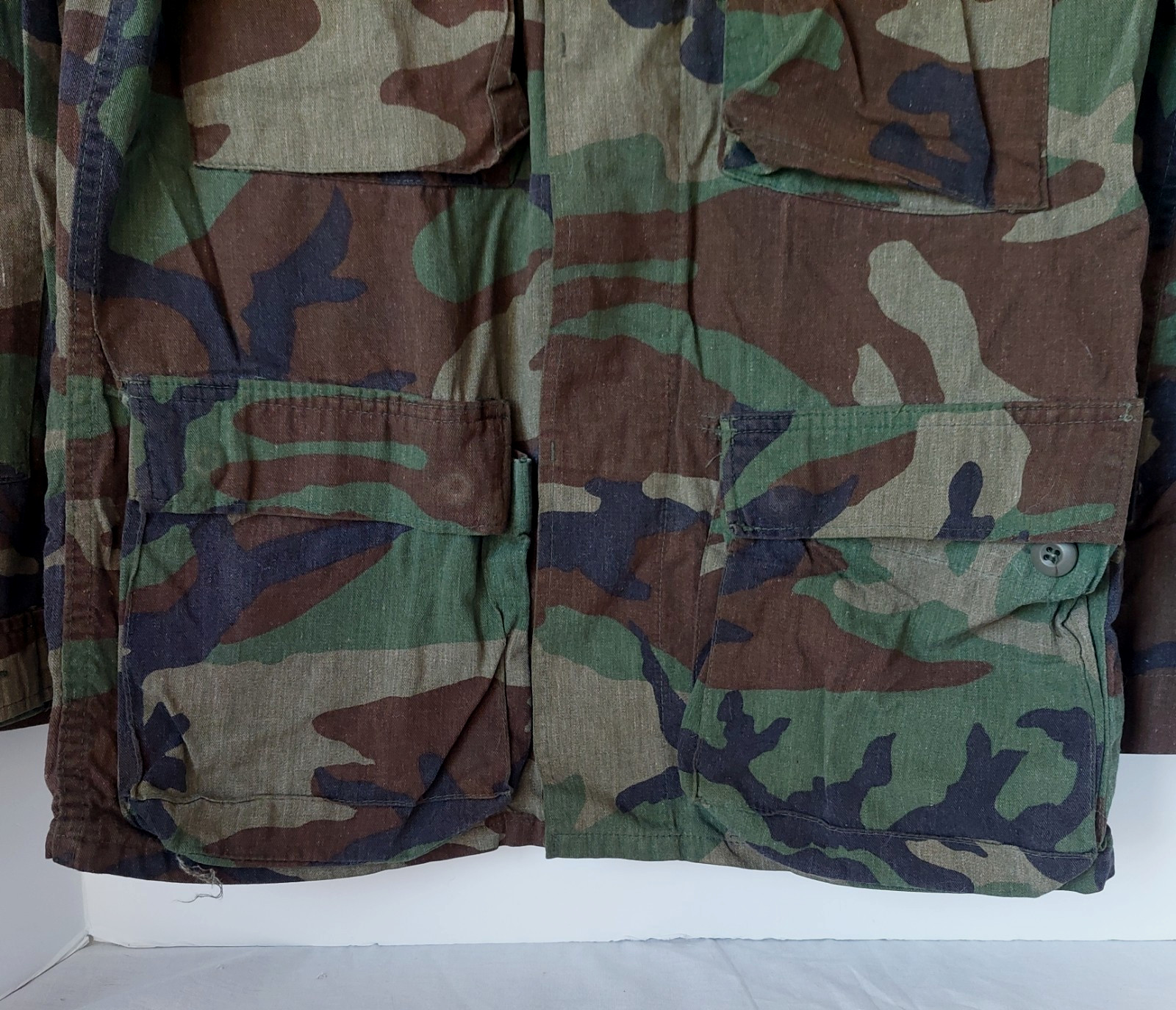 Vintage US United States Army Woodland Camouflage Field Jacket Sz Small Regular