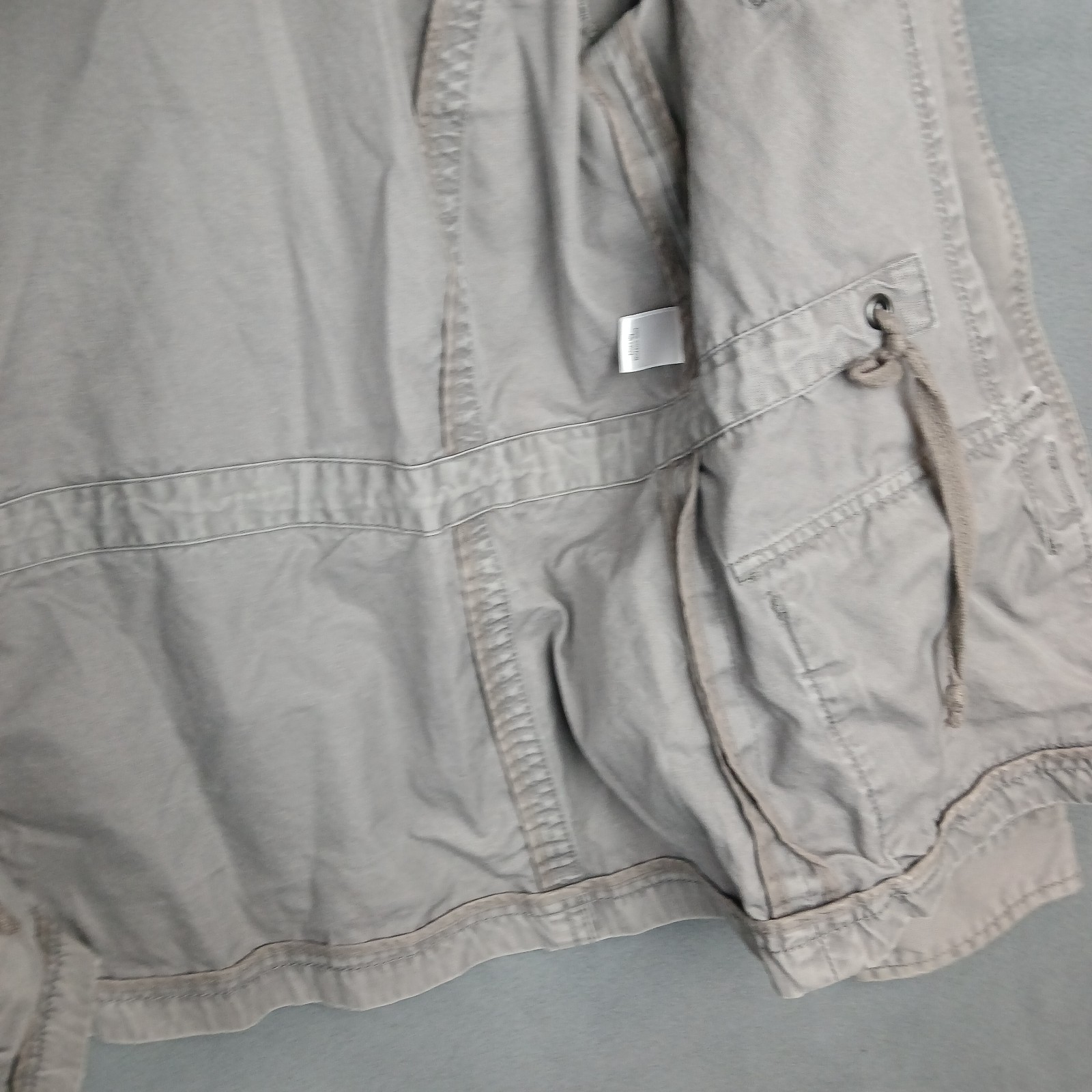 Banana Republic Utility Jacket Mens Medium Gray Cotton Full Zip Spread Collar