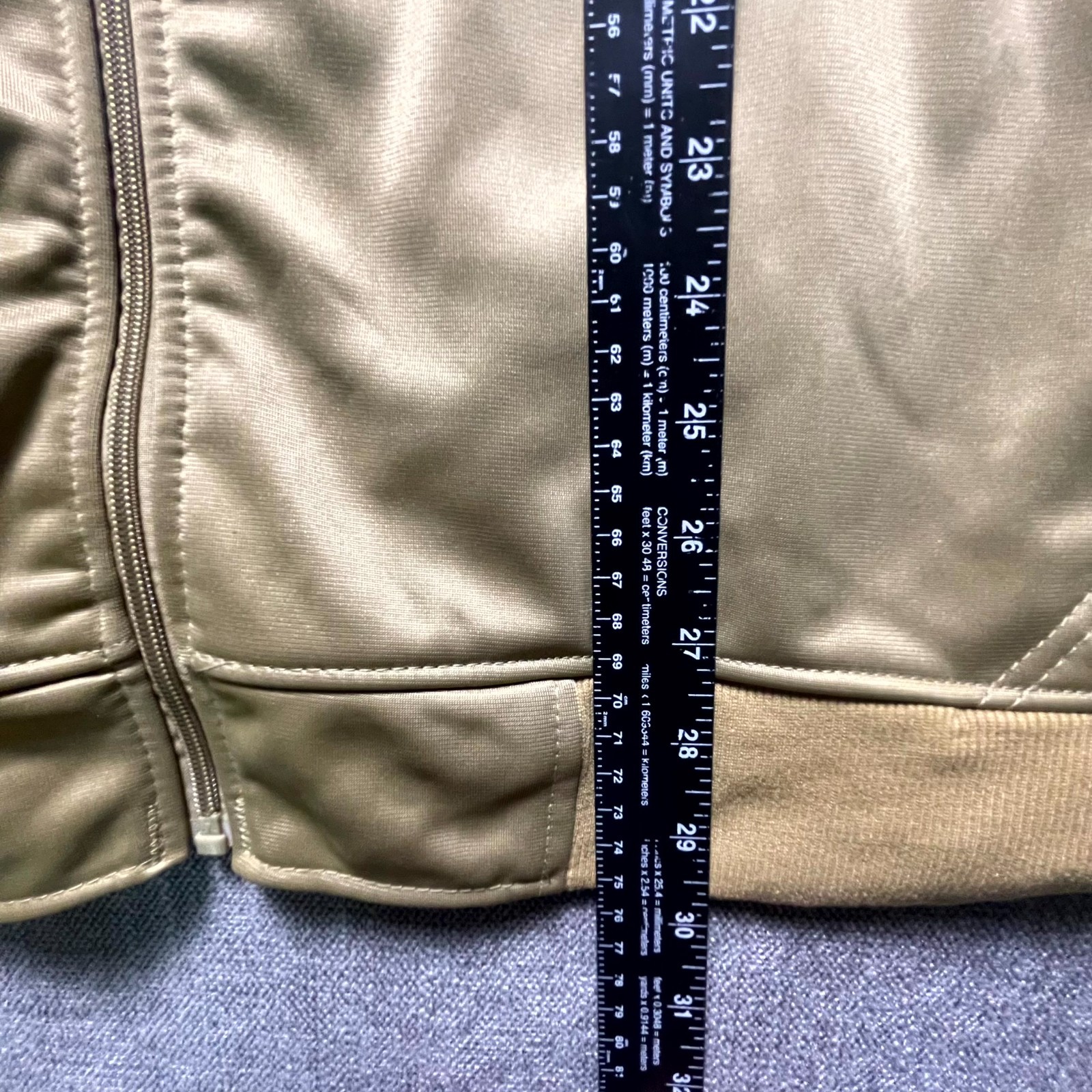 Royal Threads Canada Track Jacket Mens Beige Full Zip Colorblock Mock Neck XXXL