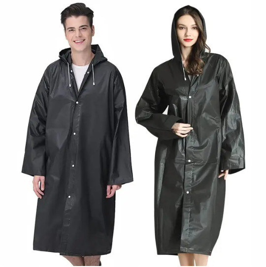 Unisex Adult Waterproof Raincoat Rain Coat Hooded Jacket Poncho Rainwear Camping