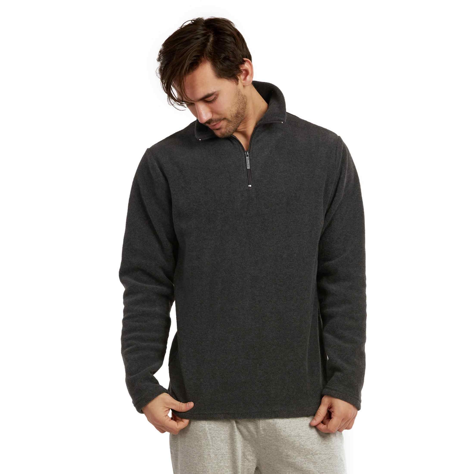 COUVER Men’s Quarter Zip Polar Fleece Pullover Sweatshirt, 1 Piece