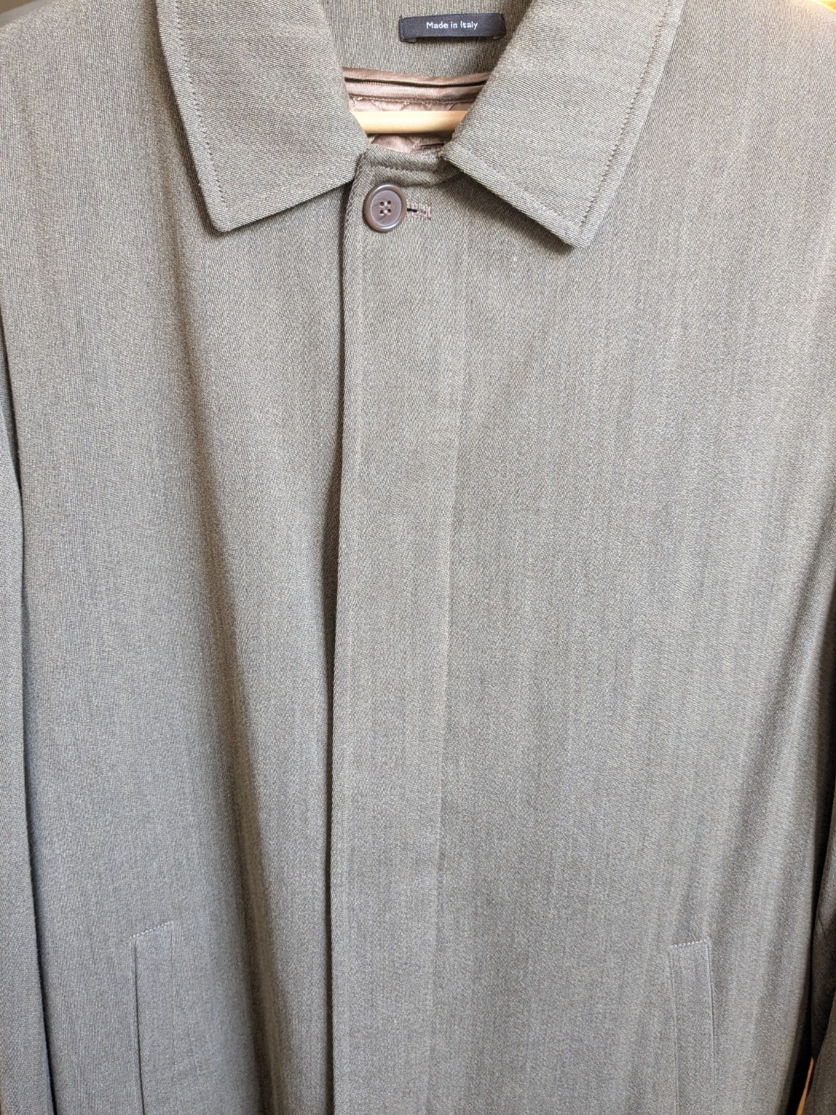 DUNHILL Virgin Wool Overcoat Coat ITALIAN 52 US42 XL Removable Quilted Lining