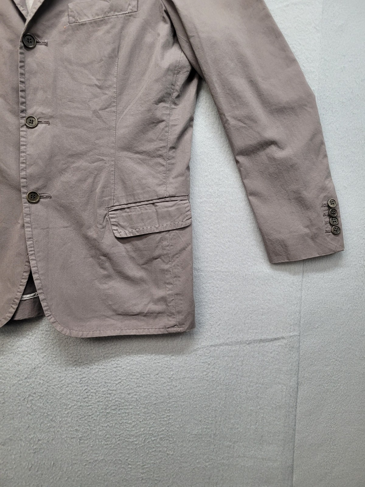 Strategic Business Unit Men Coat Blazer 52 Beige Unconstructed Chino Tailored 42