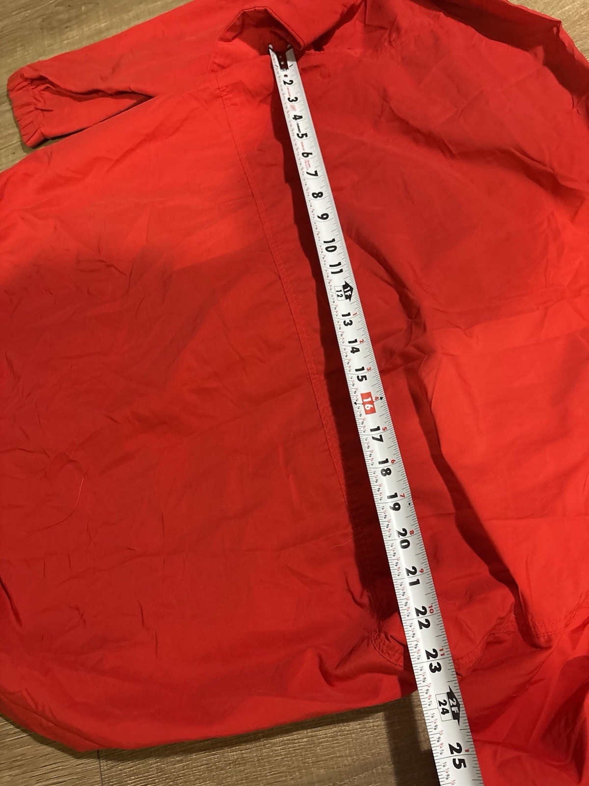 Patagonia Men’s Red Hooded Anorak Jacket Pullover Half Zip Size M 85210