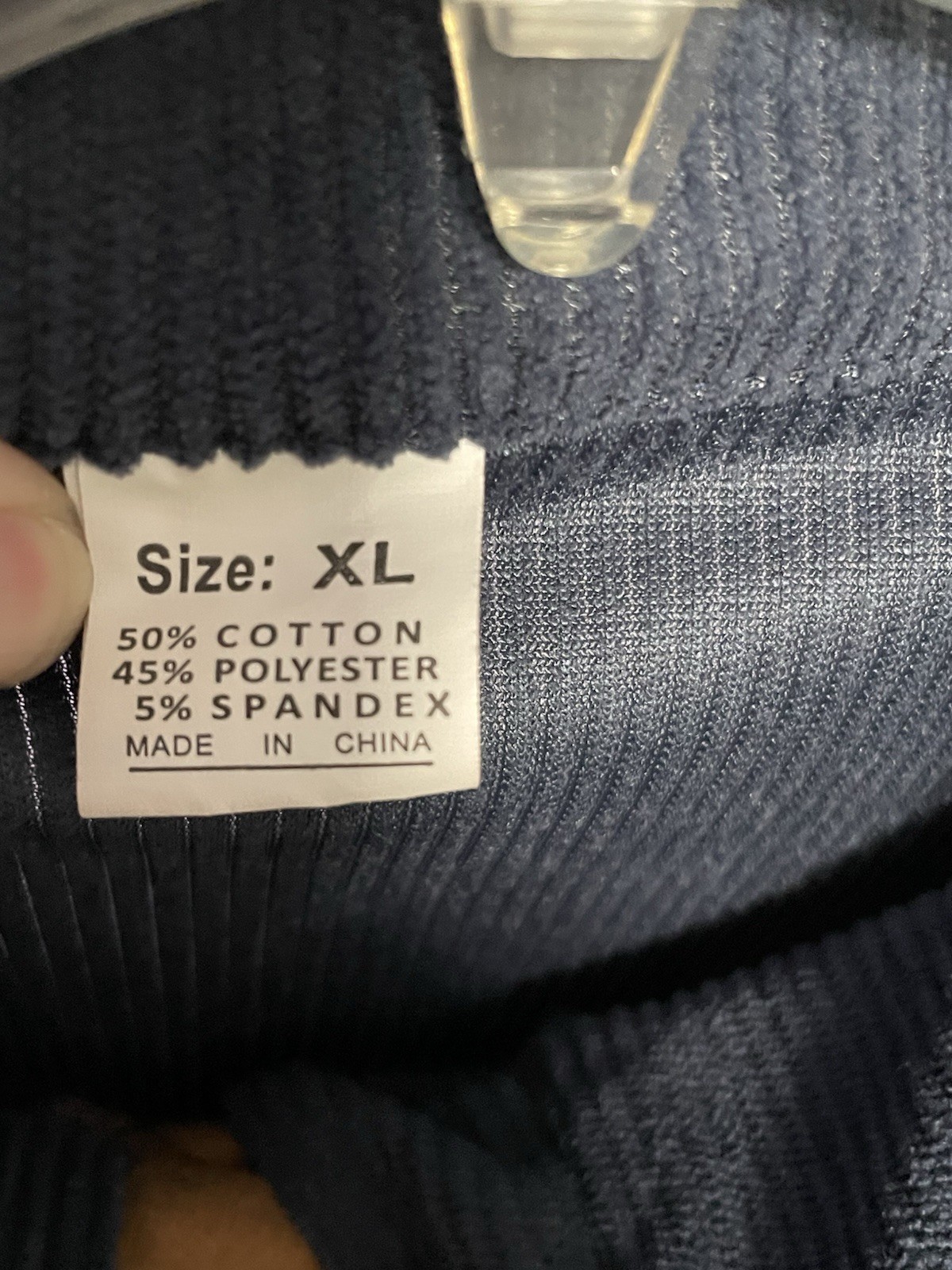 Men’s Corduroy Casual Lapel Collar Blue-Soft! Size XL