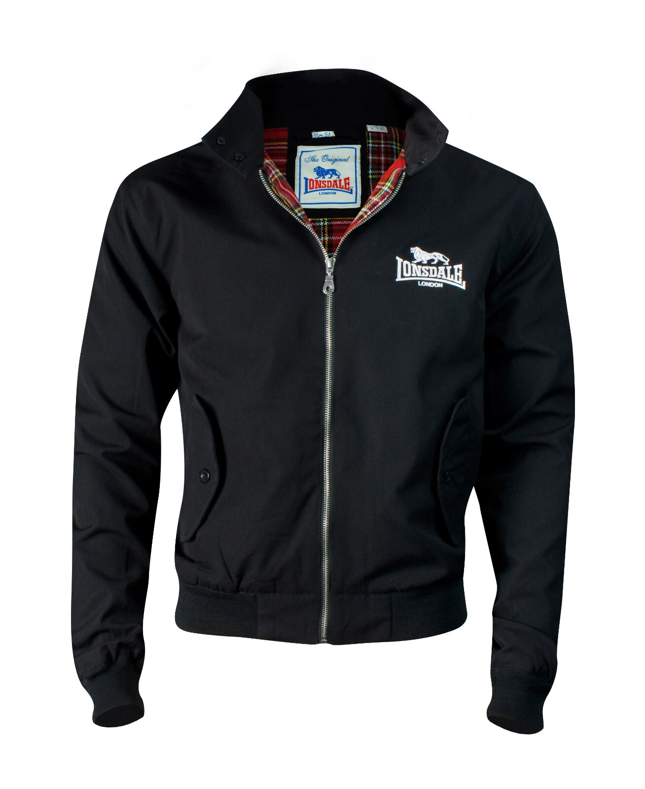 Lonsdale London Harrington Jacket Black NEW S M L XL 2XL 3XL Bomber Jacket 110538