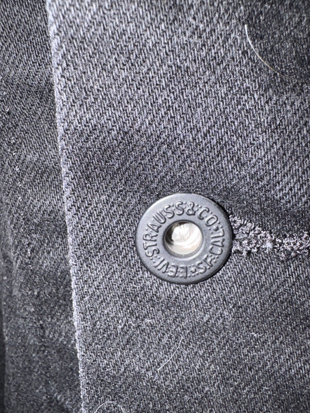 Levi’s Denim Trucker Jacket Men’s Size 2XL Black Stretch Button Up Cotton