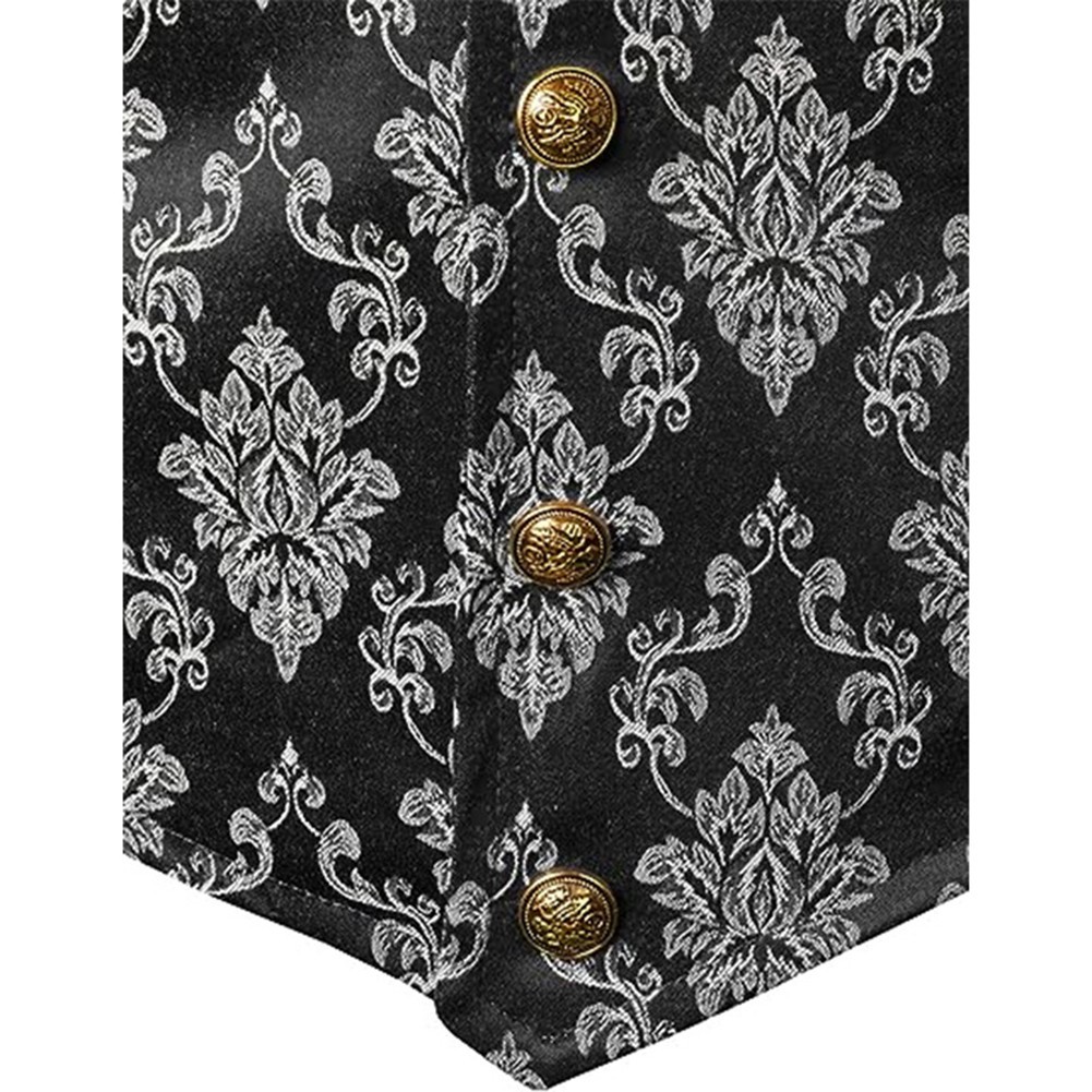 Formal Victorian Style Waistcoat for Men’s Retro Gothic Steampunk Suit