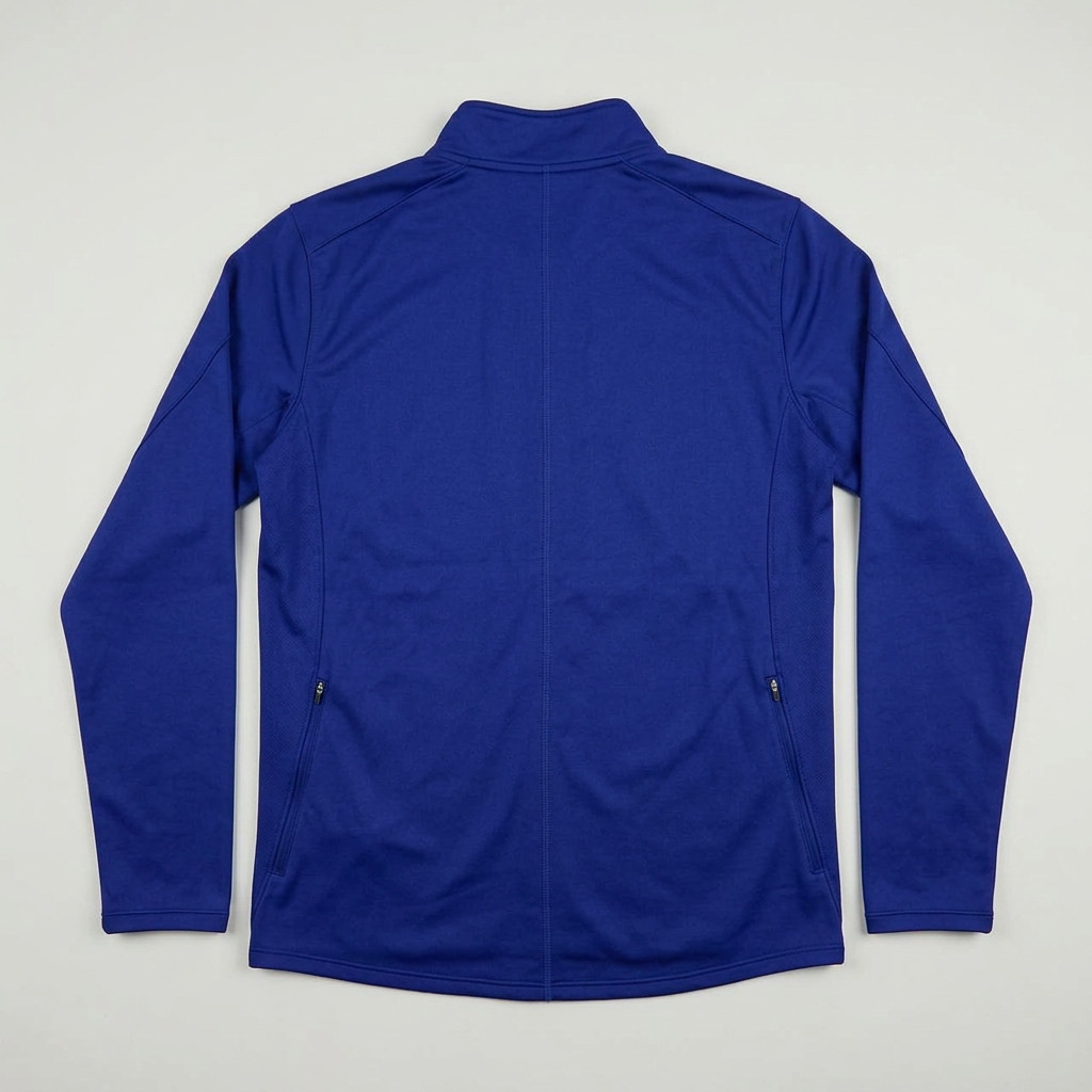 Men’s-Athletic Jacket-Poly/Spandex-Full Zip-Royal Blu-2 Hand Pockets-Dri Fit-XL