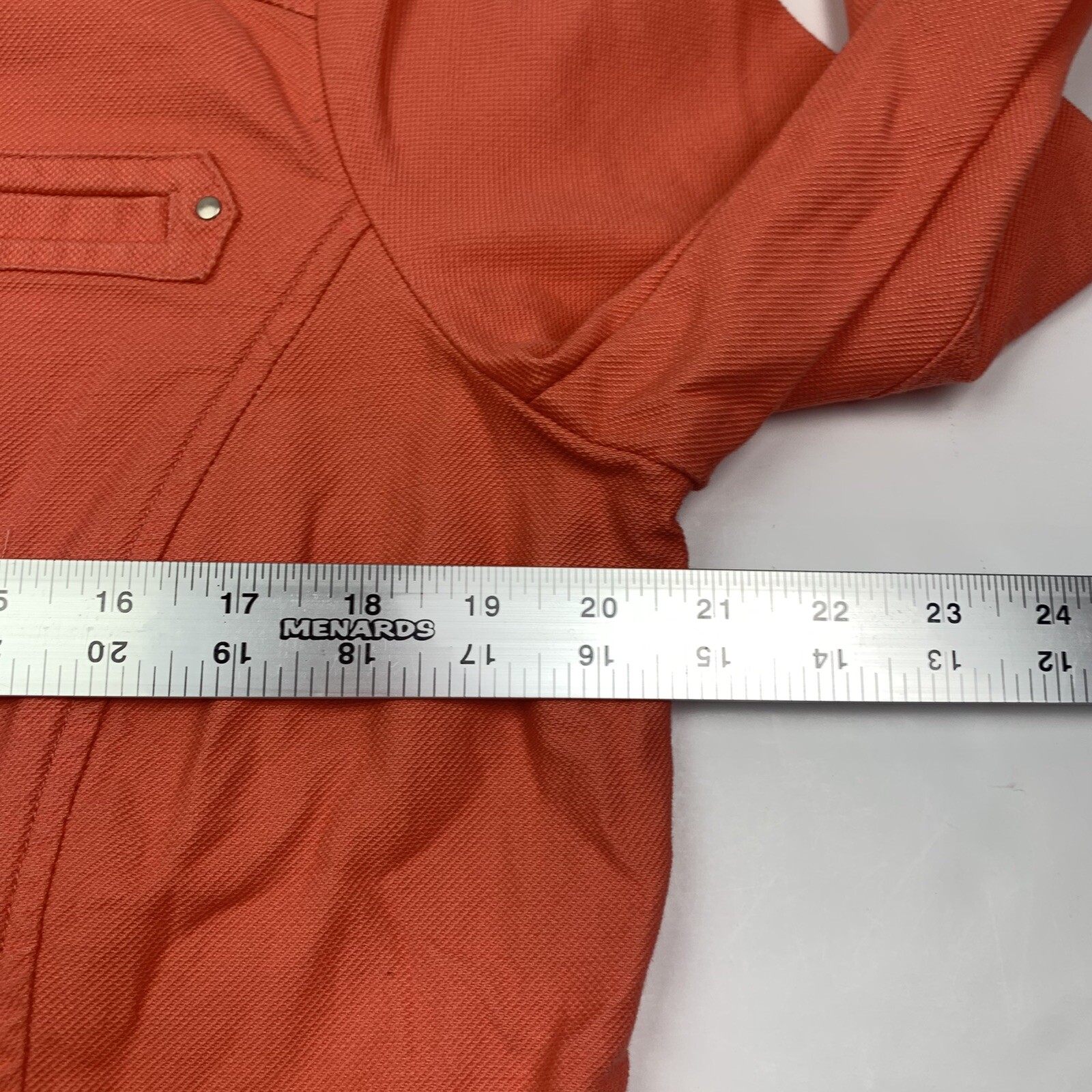 FG FIELD GEAR large tangerine COTTON spandex canvas JACKET COAT OUTERWEAR sharp!