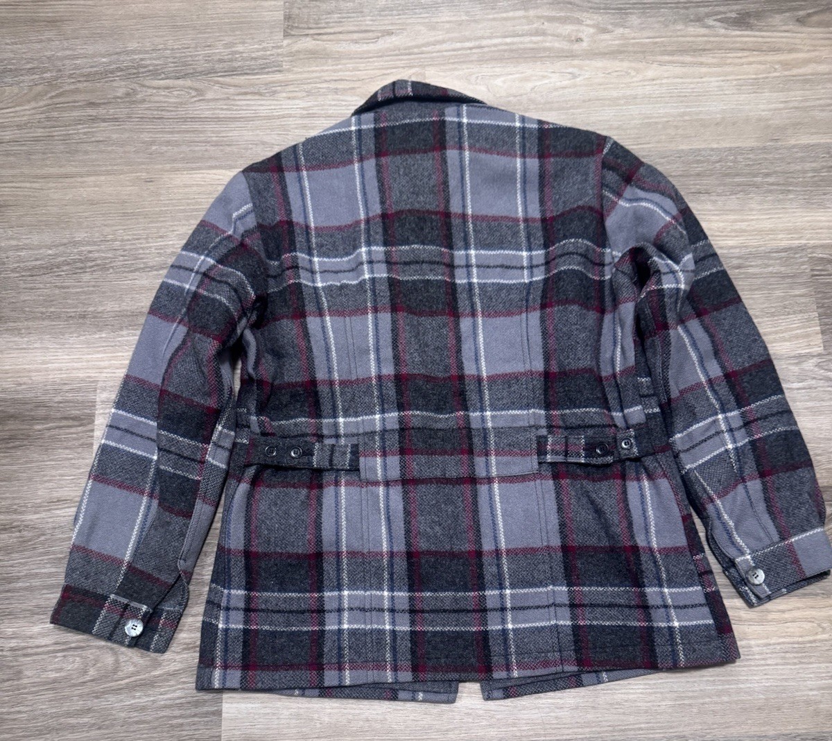 Vintage Original Swanndri Wool Check Jacket Made In New Zealand MEDIUM Bushcraft