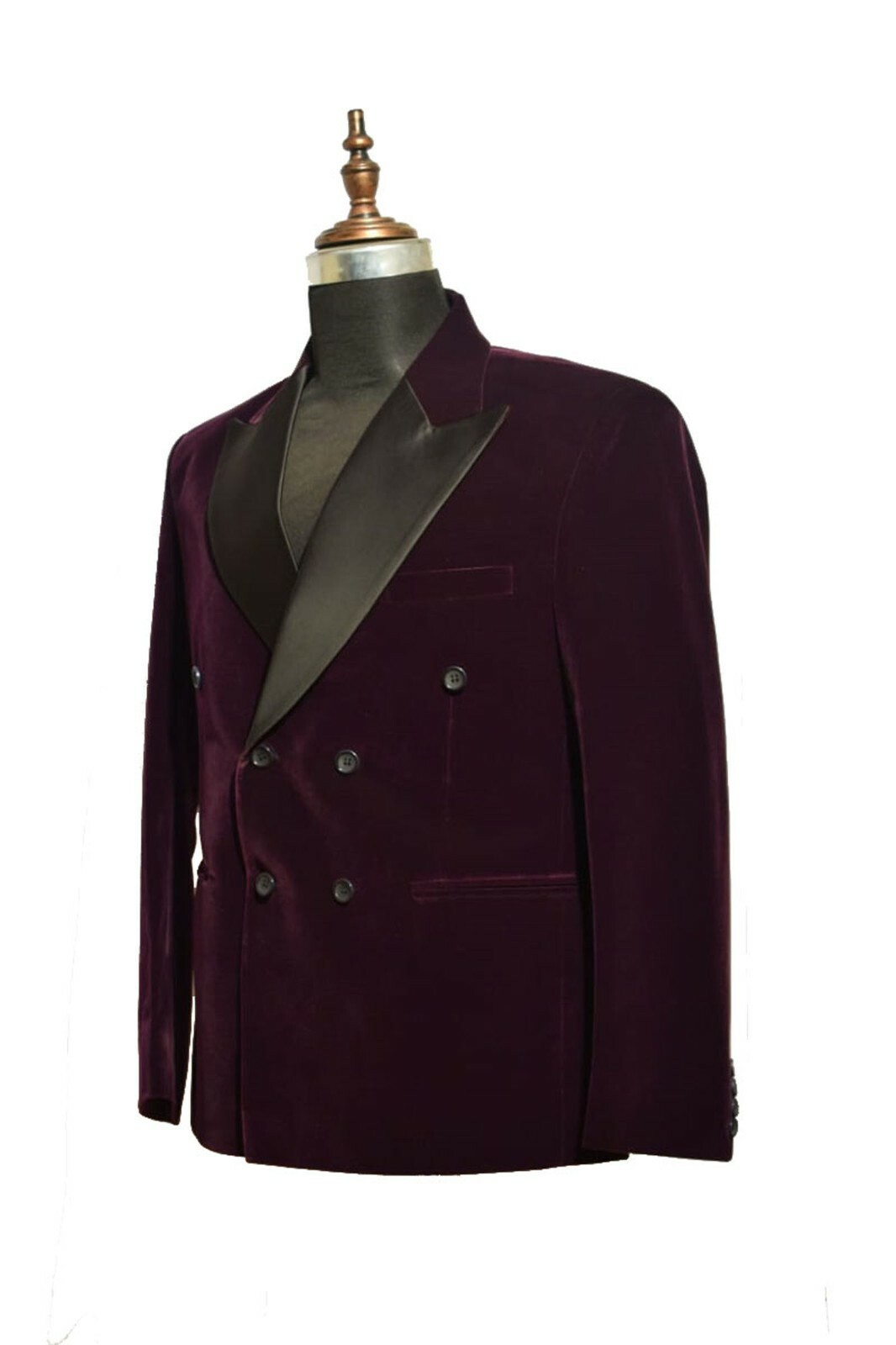 Men Purple Smoking Jacket Designer Elegant Wedding Party Wear Tuxedo Blazer Coat