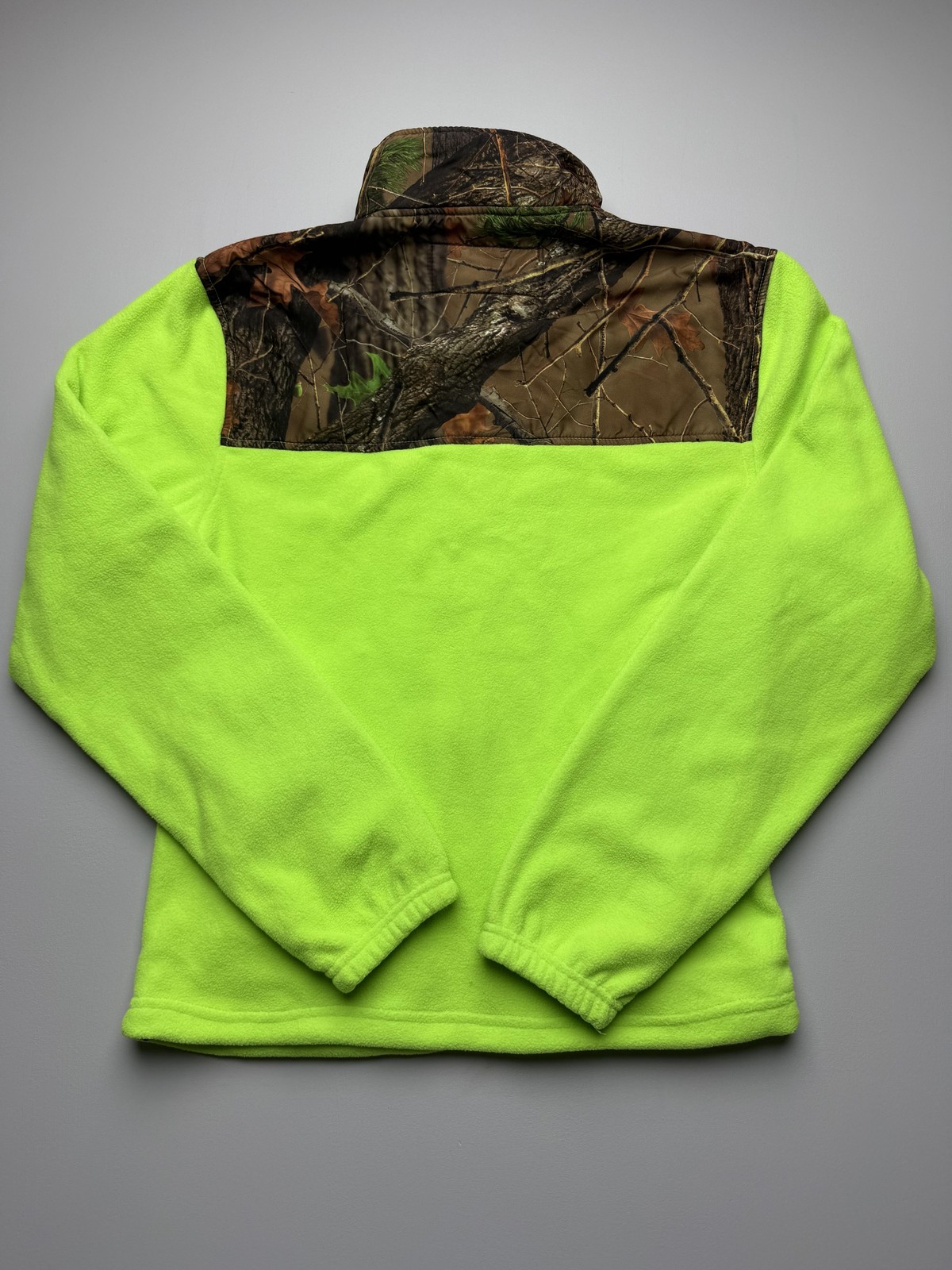 Trail Crest Jacket Mens Medium Green Fleece Camo Full Zip Hunting Outdoor