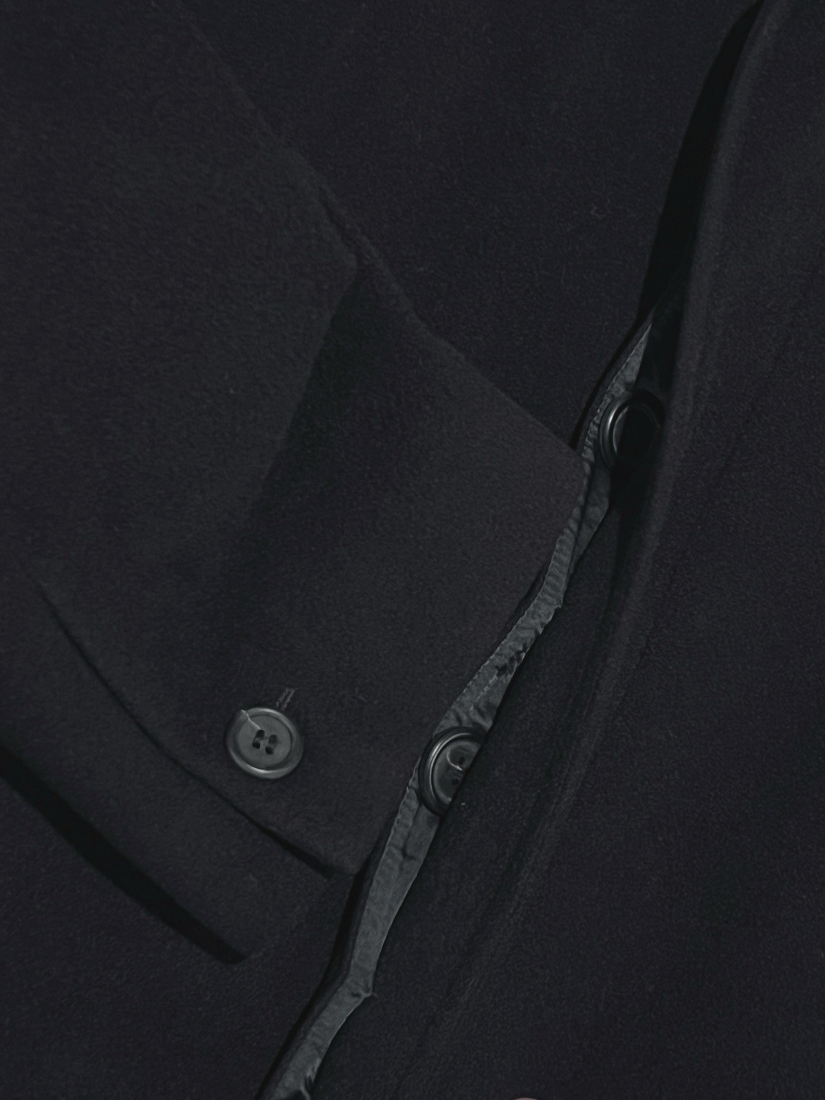 Vtg DUNHILL Navy Pure Cashmere Ticket Pocket Topcoat Overcoat 46″ Chest Italy