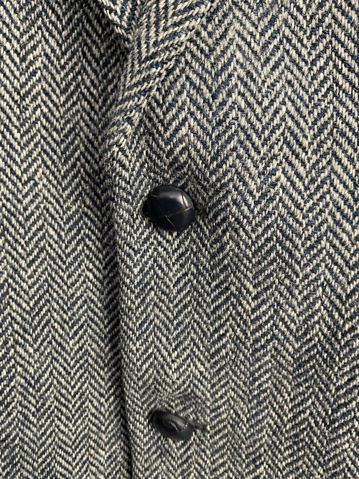 Harris Tweed Wool Jacket Mens Size Large 44″ Chest Blue Tweed Smart Event Blazer