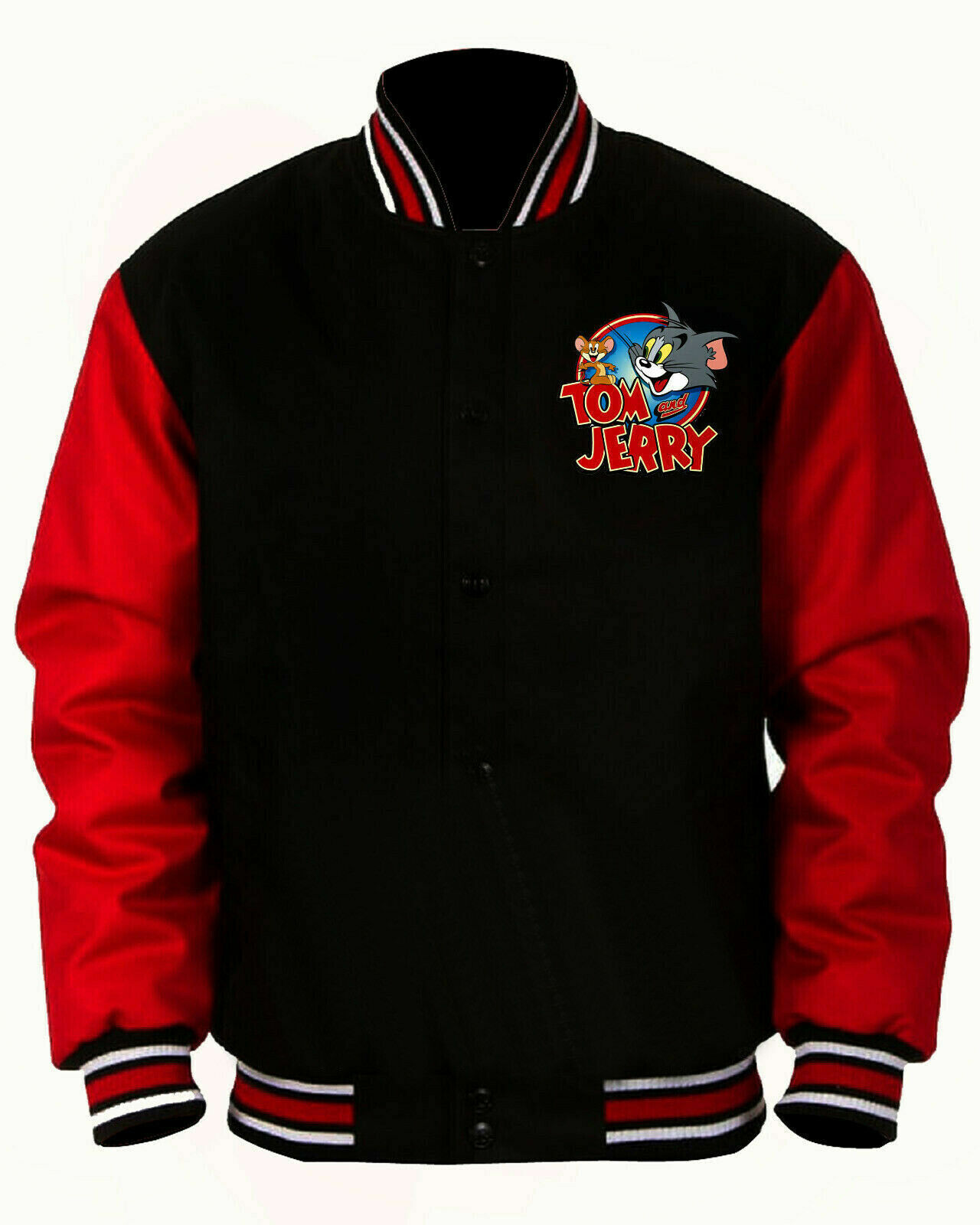 Mens Tom and Jerry Letterman Varsity Jacket – Best Seller
