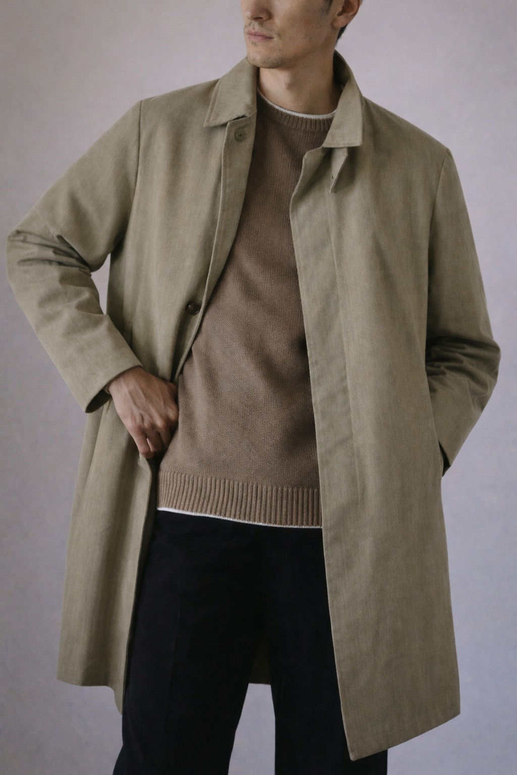 DUNHILL Virgin Wool Overcoat Coat ITALIAN 52 US42 XL Removable Quilted Lining