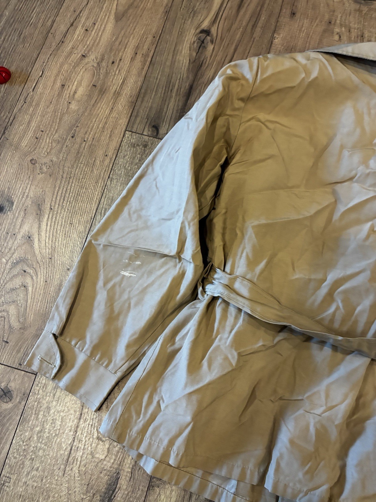 VTG 60’s Towncraft Penneys Khaki Belted Safari Jacket Coat Size Medium